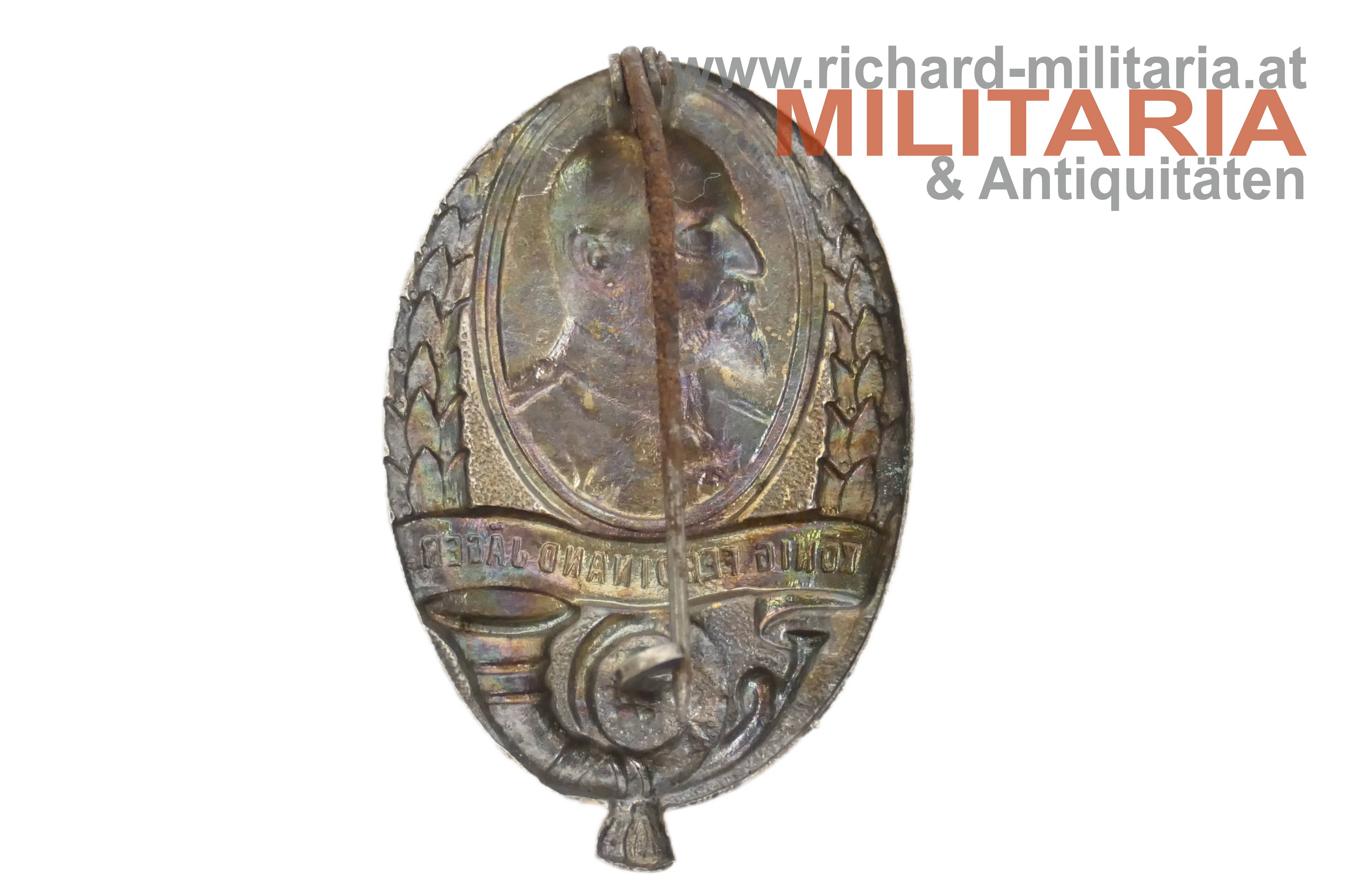 k.u.k. Kappenabzeichen - König Ferdinand Jäger Nr. 26