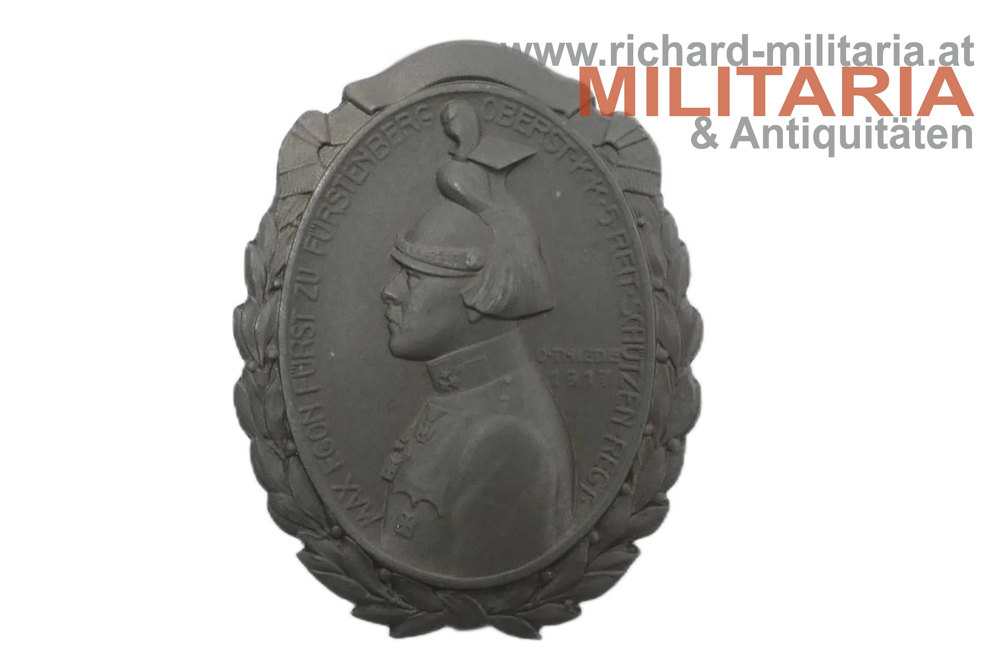 k.k. Kappenabzeichen - Reitendes Schützen Reg. 5 - Max Egon Fürst z. Fürstenberg