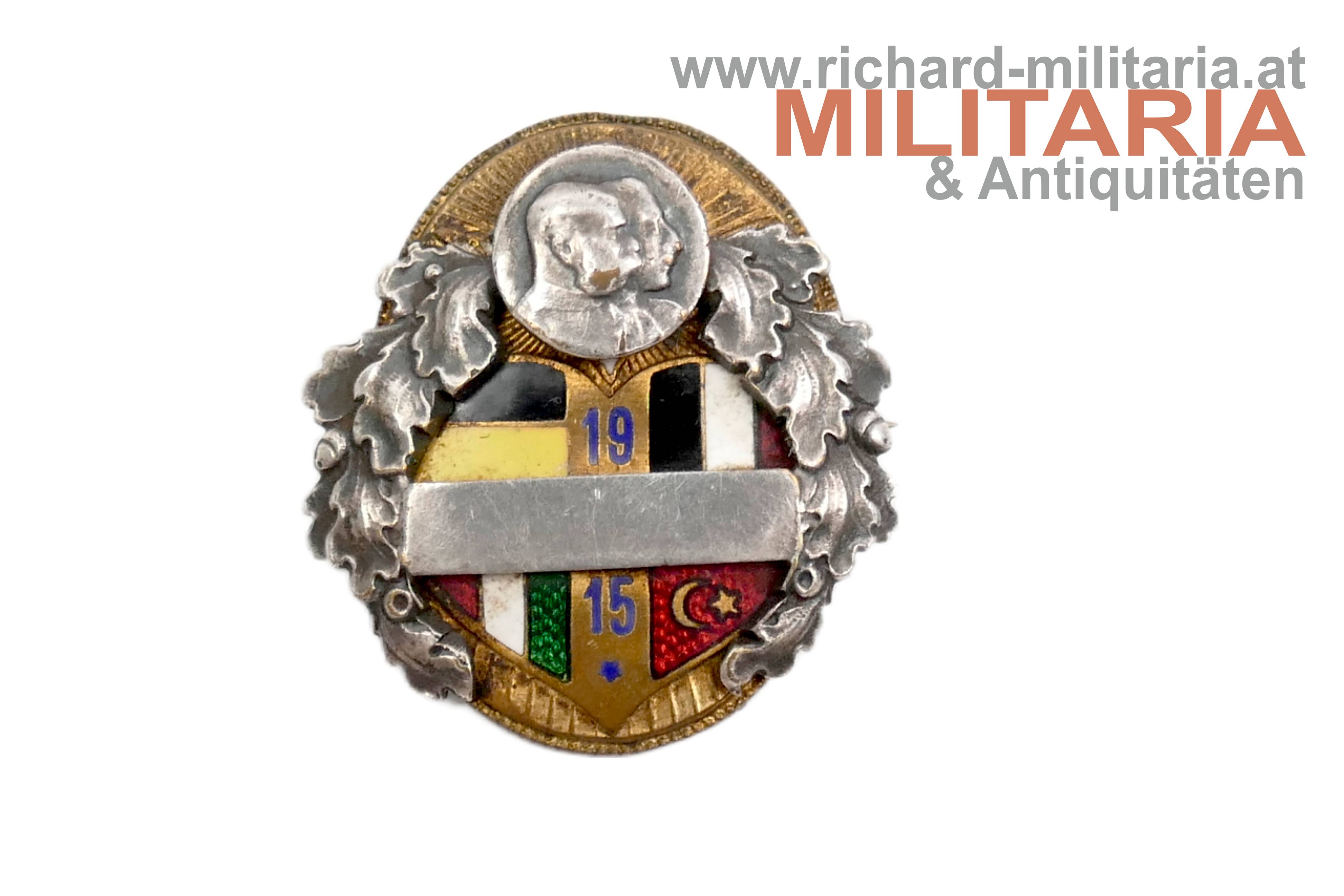 k.u.k. patriotisches Abzeichen - Türkei Österreich Ungarn Deutschland 1915
