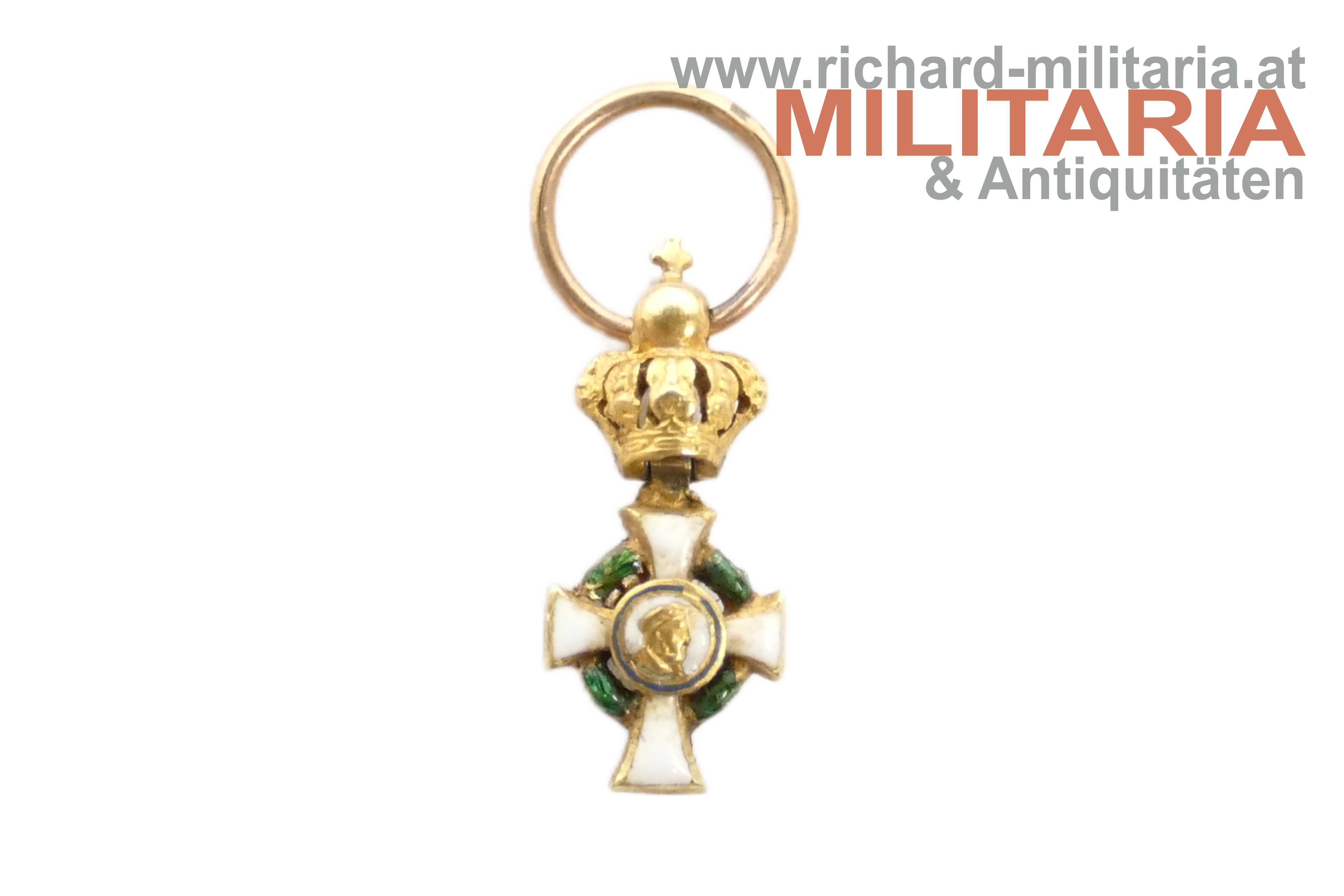 Königreich Sachsen - Albrechts-Orden Miniatur - GOLD