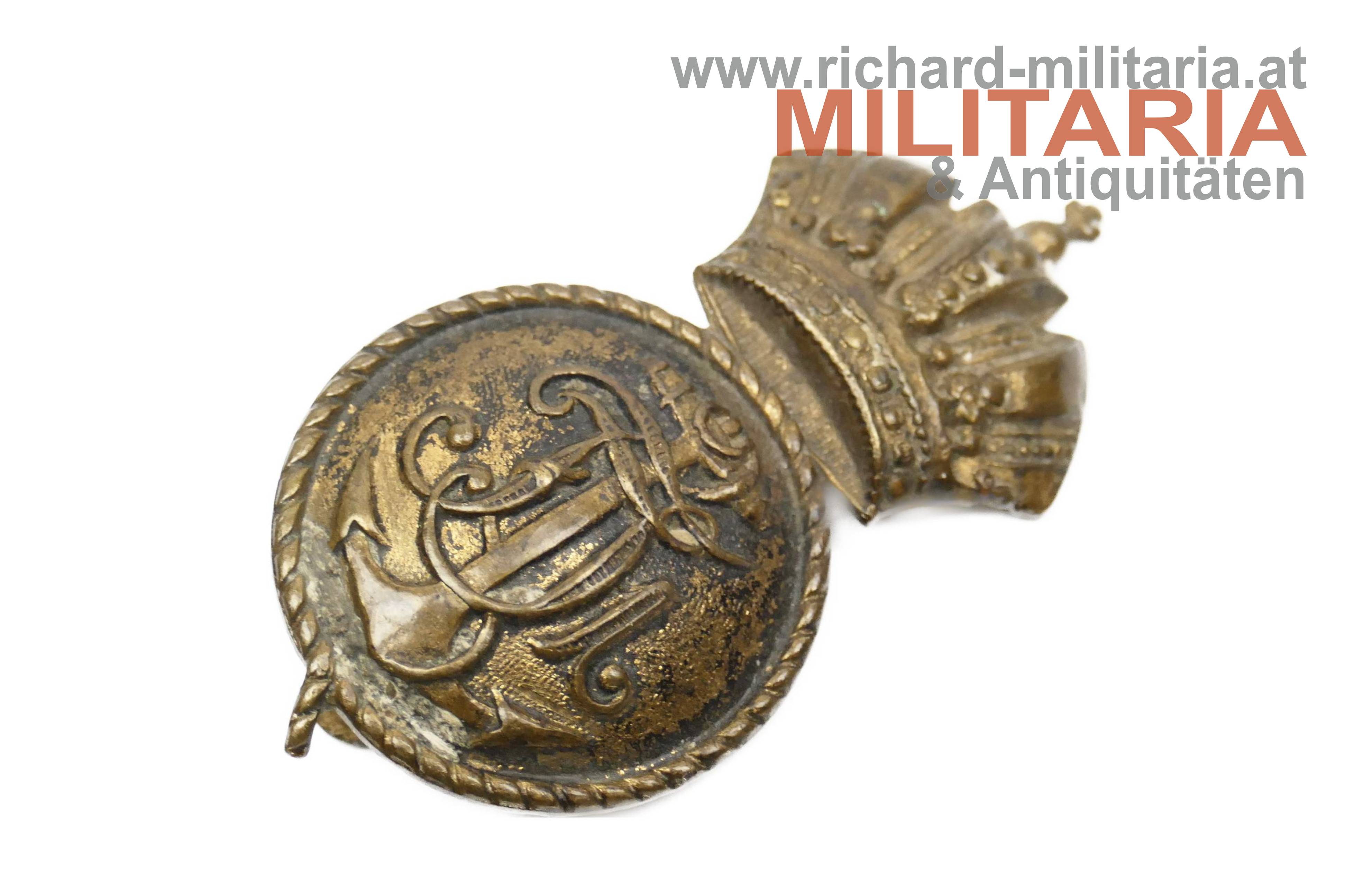 k.u.k. Kriegsmarine - Mützenkokarde für Unteroffiziere - Kaiser Franz Joseph