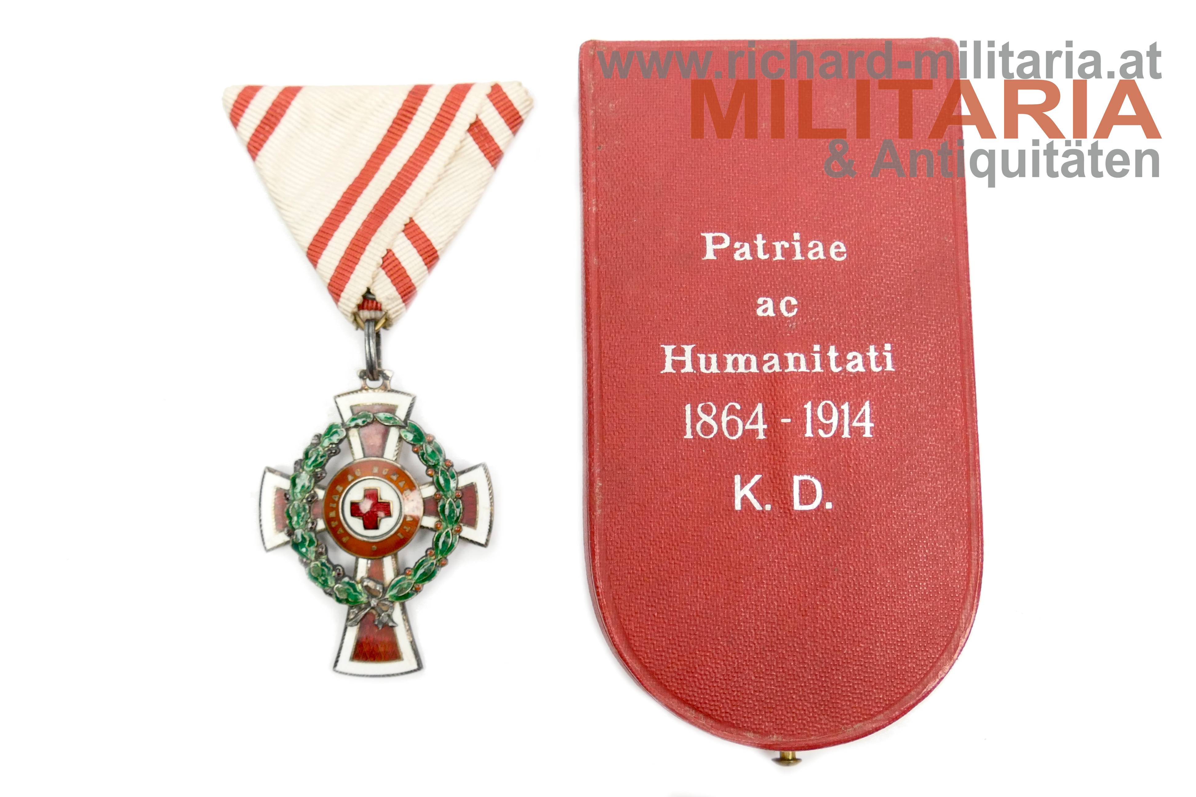 Rotes Kreuz - Ehrenzeichen 2. Klasse mit KD im Etui - VARIANTE