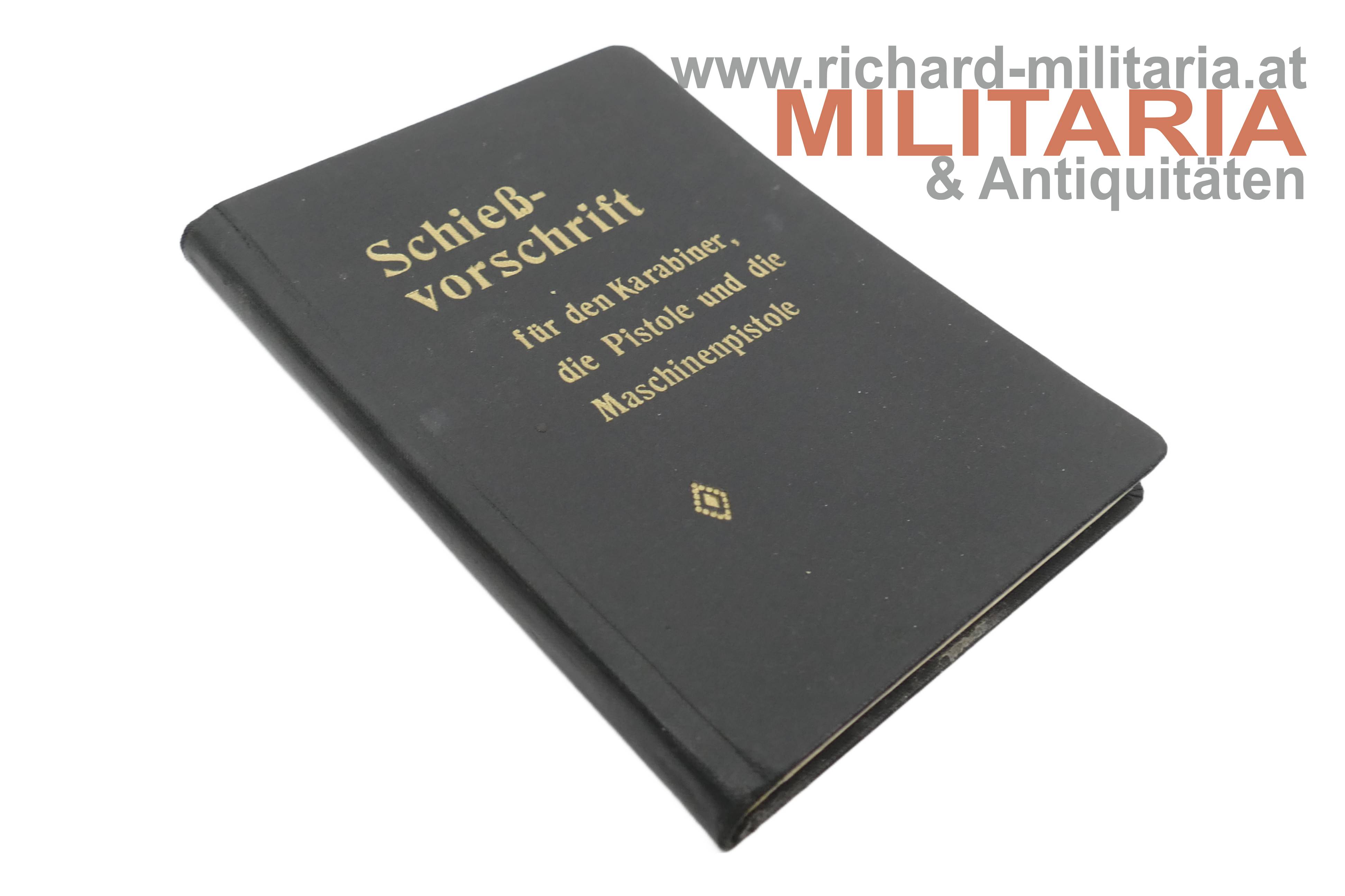 Schießvorschrift für den Karabiner, die Pistole und die Maschinenpistole - 1958 (Exikutive)