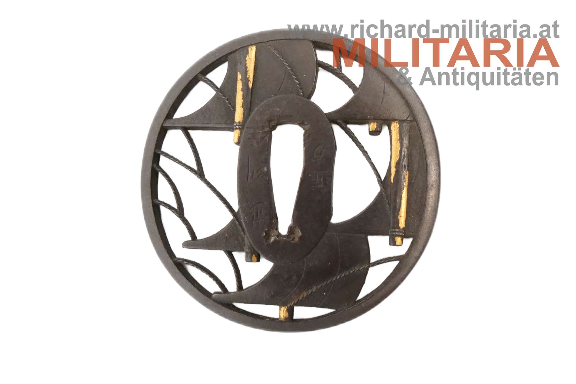 Japan - tsuba für Katana - "gesetzte Segel" - Edo