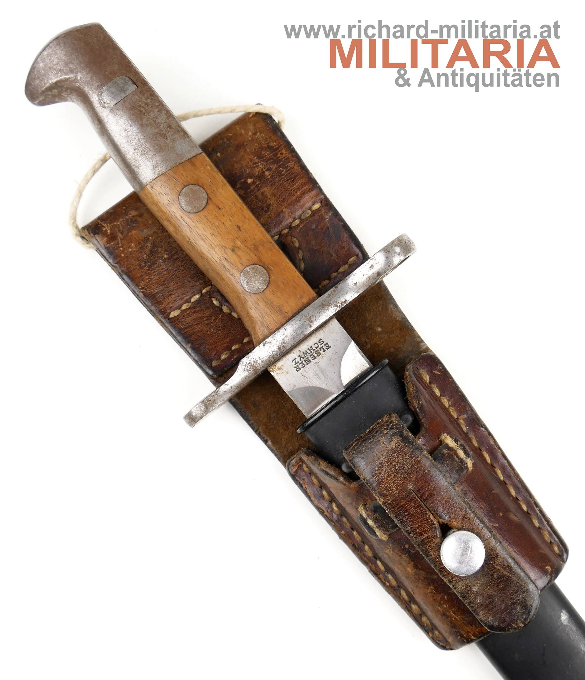 Schweiz Bajonett - Widmung "16. Schweizerischer Zweitage-Marsch 1975 Bern" 