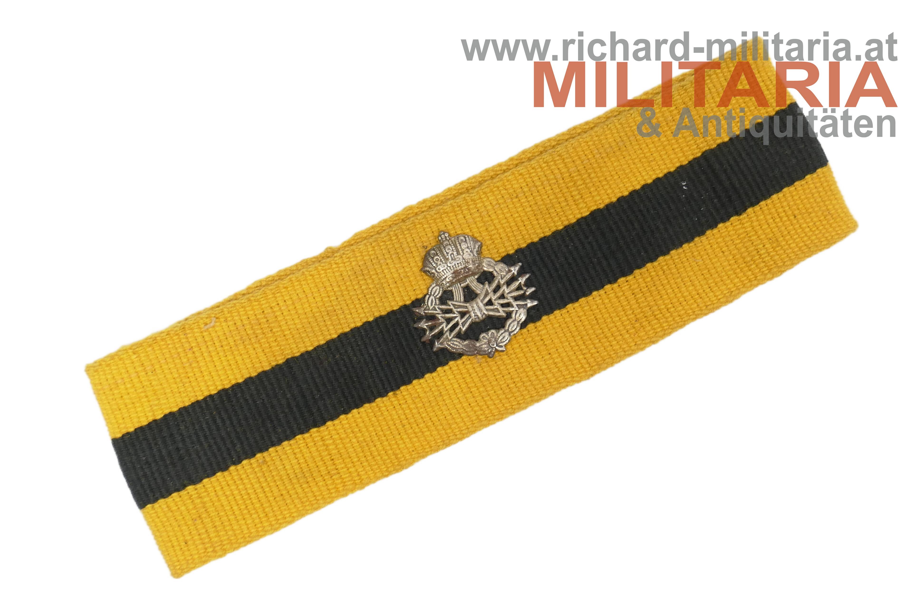 k.u.k. schwarzgelbe Armbinde - Telegraphentruppe