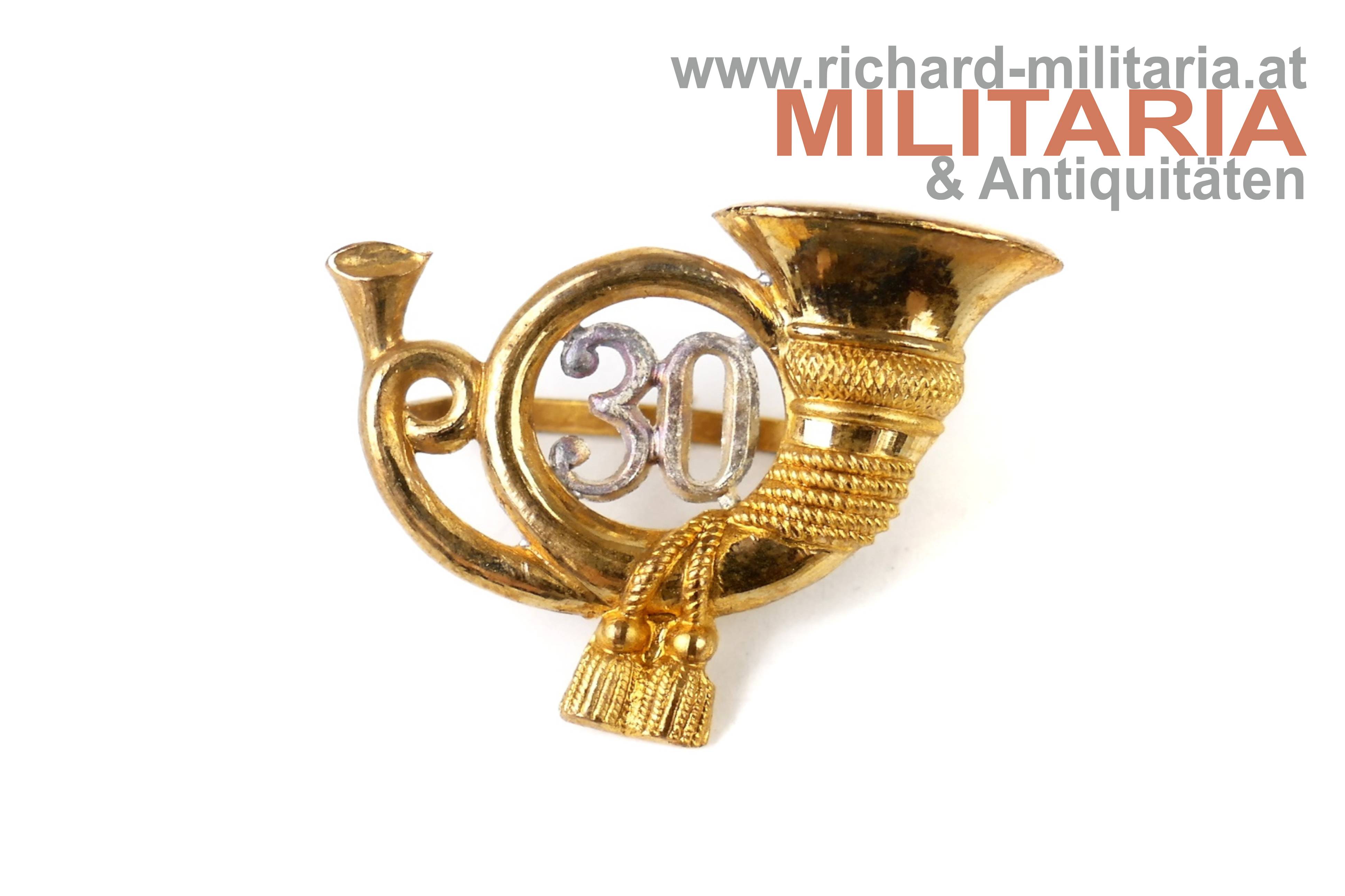 k.k. Jägerhorn für die Kappe - 30er Jäger