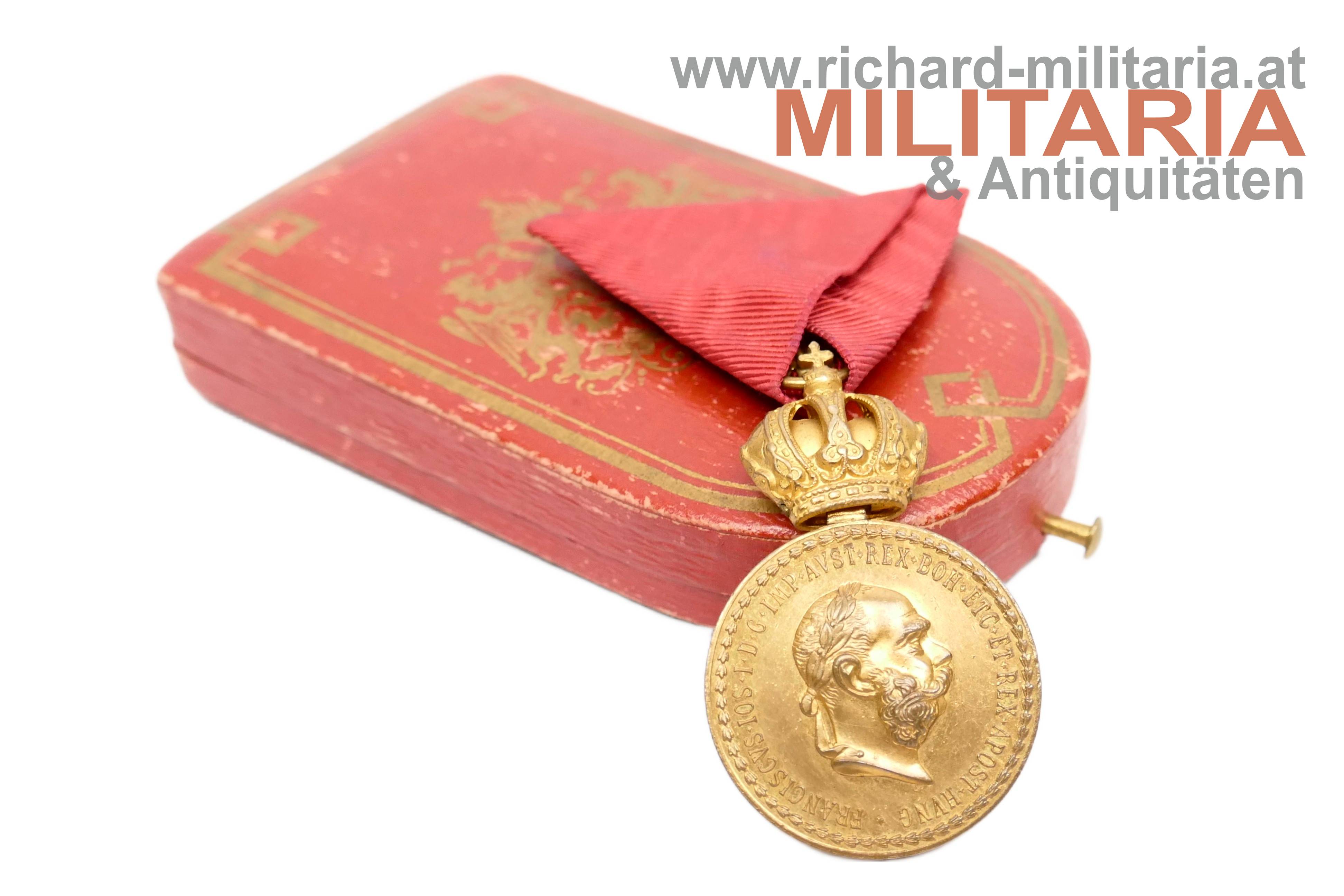k.u.k. Bronzene Militärverdienstmedaille Kaiser Franz Joseph I. mit Etui