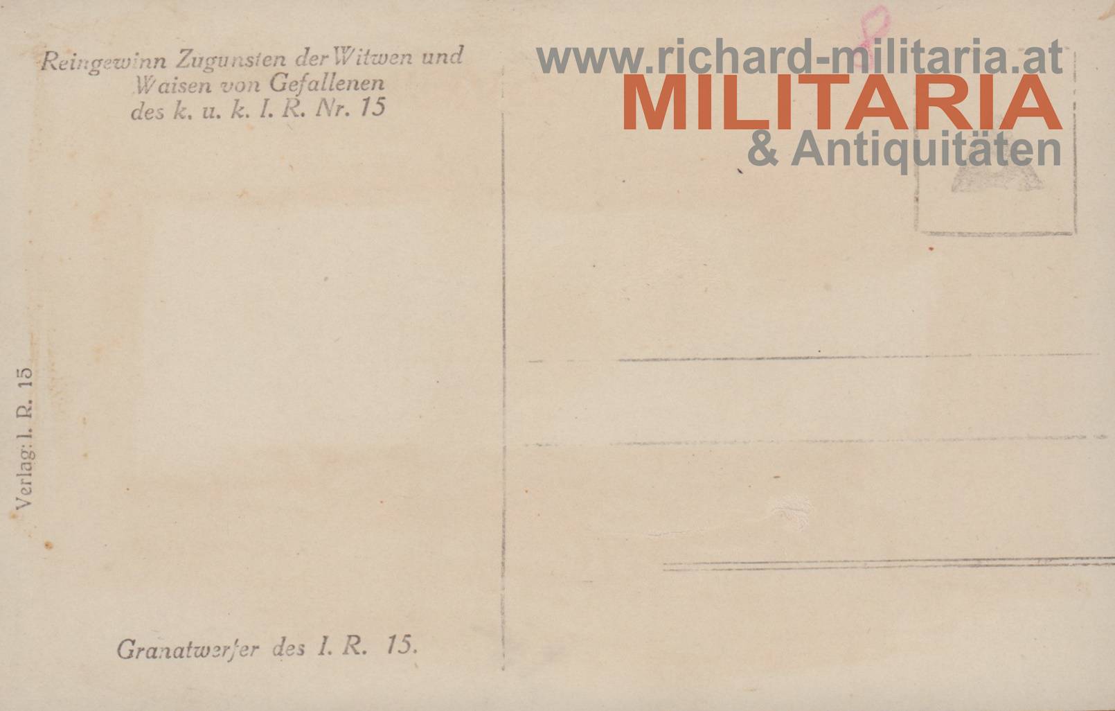 k.u.k. Foto - Granatwerfer des I.R. 15