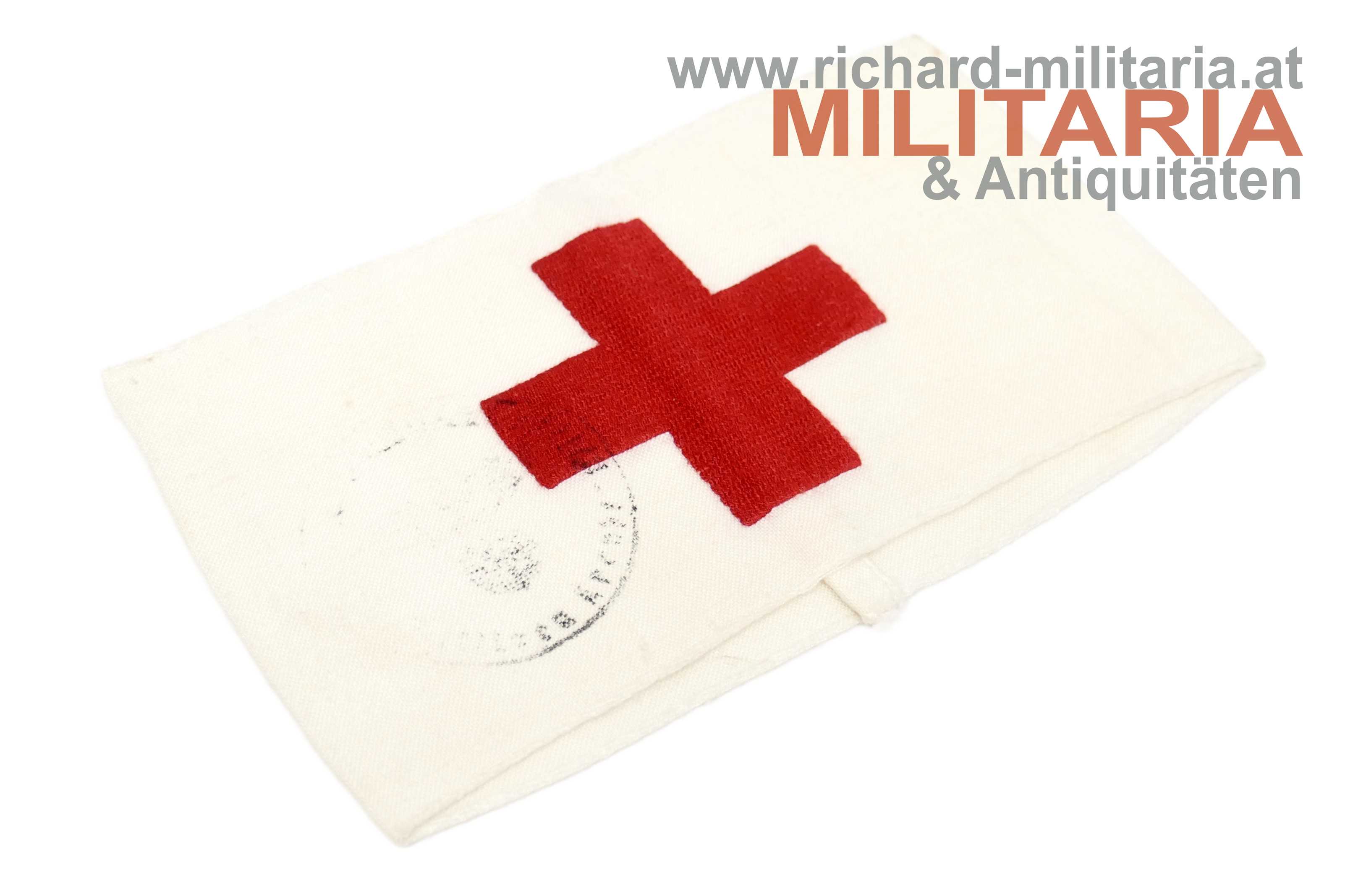Rotes Kreuz - Armbinde mit Stempel