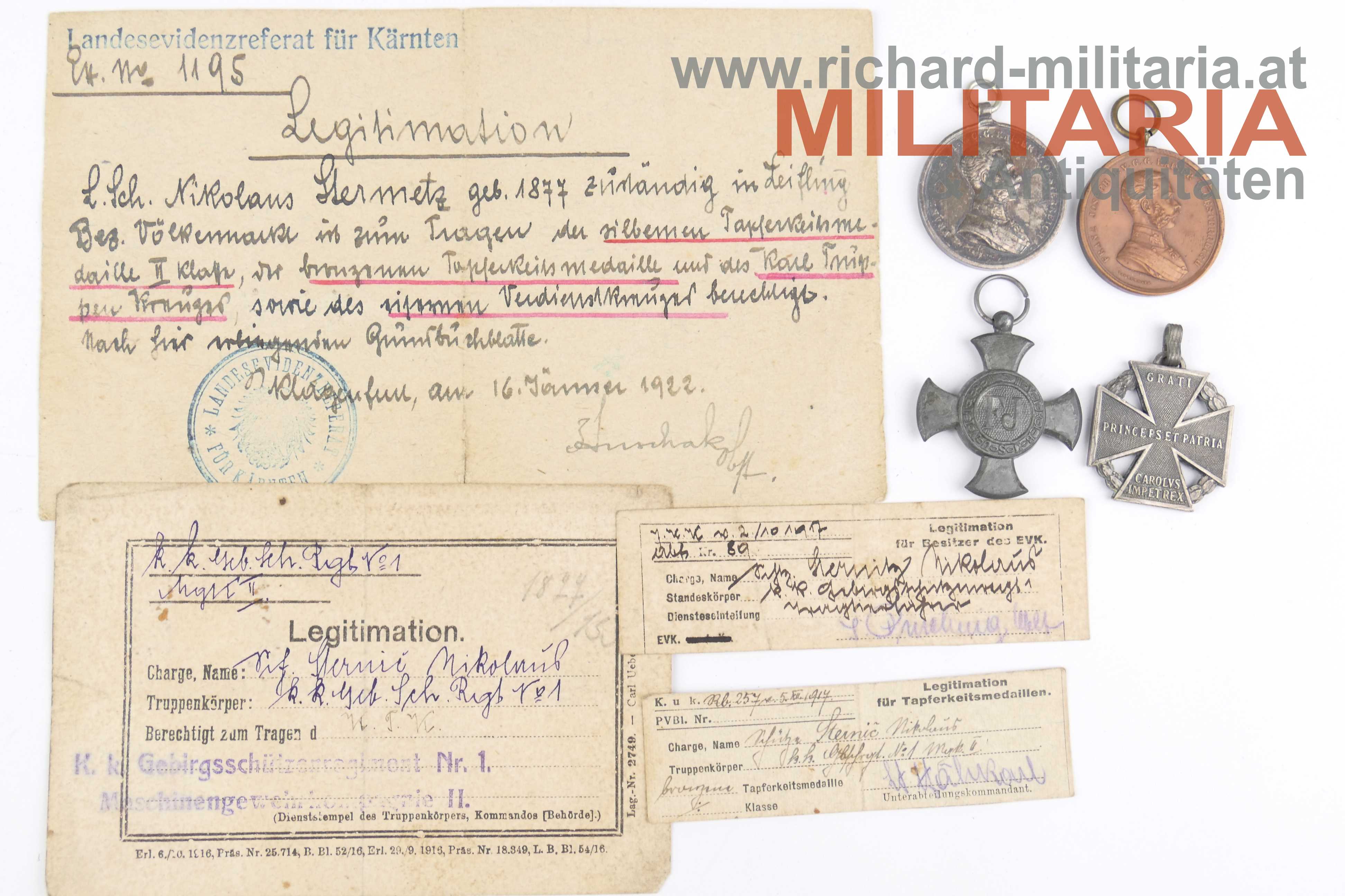 k.k. Gebirgsschützen Regt. 1 / Kärnten 