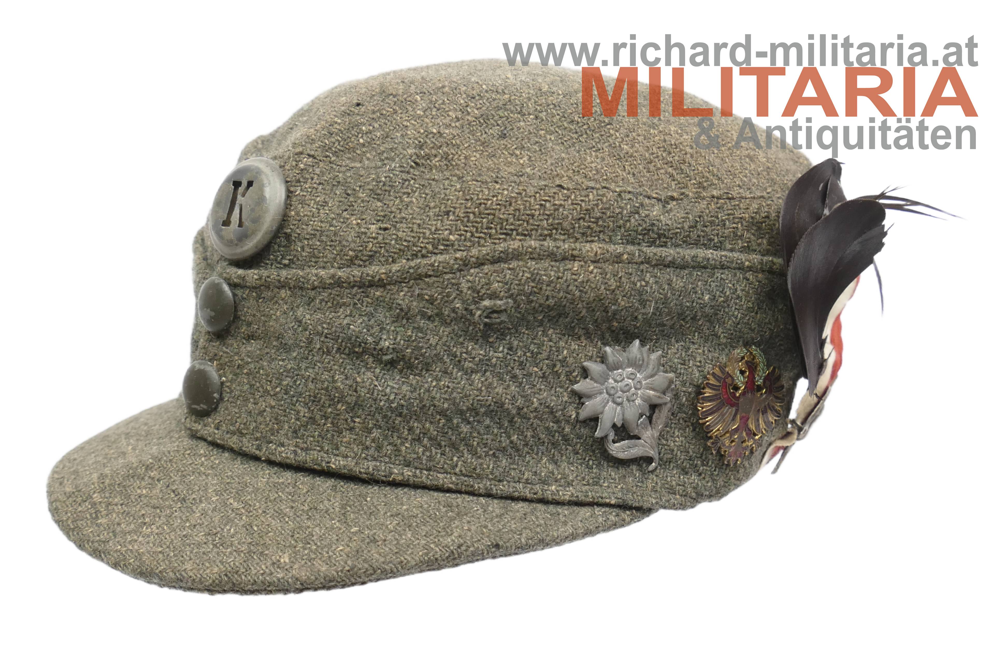 k.u.k. feldgraue Mannschaftskappe M1917 - VOLKSWEHR