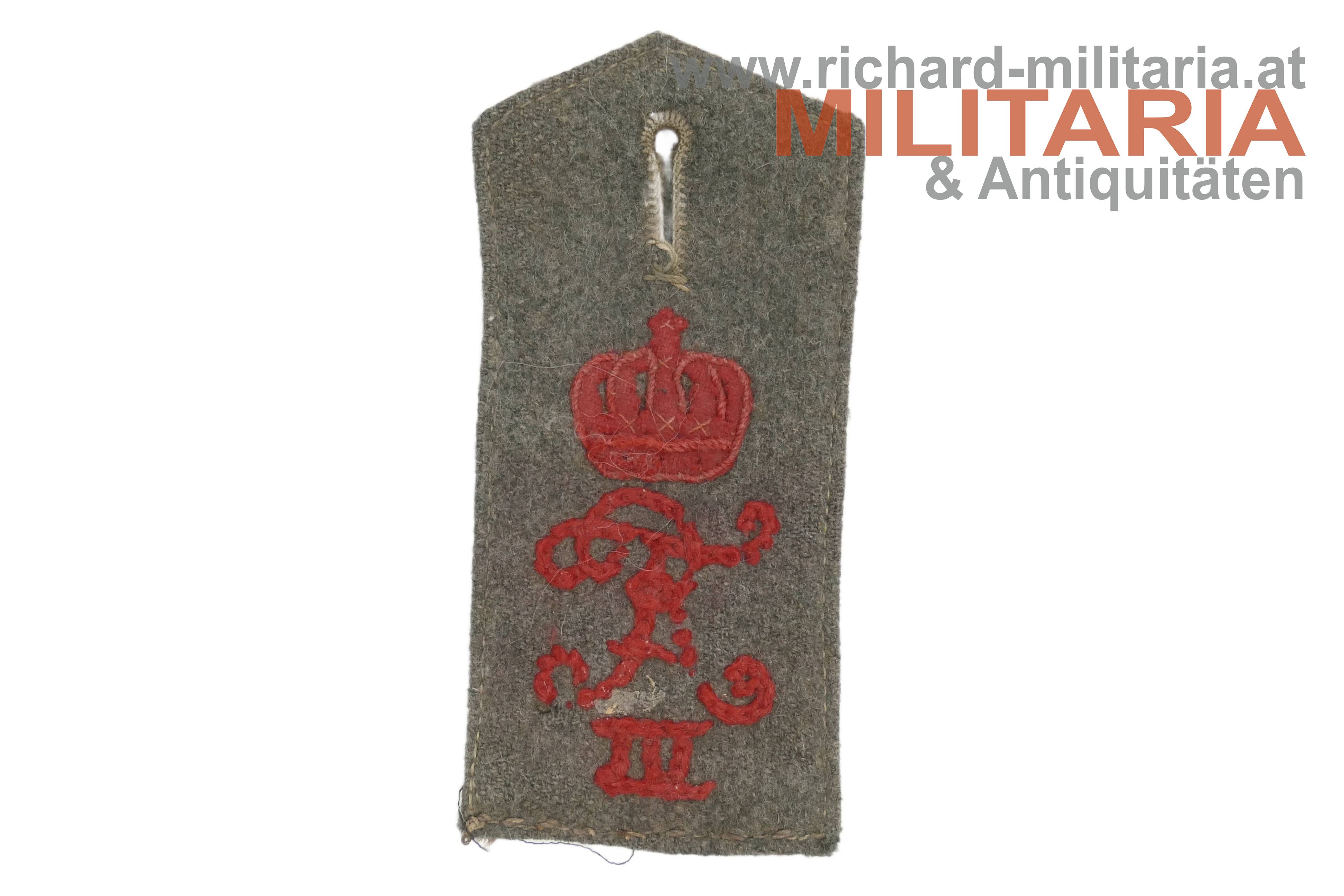 Deutsches Kaiserreich - feldgraue Einzelschulterklappe - Grenadier Reg. Nr. 1