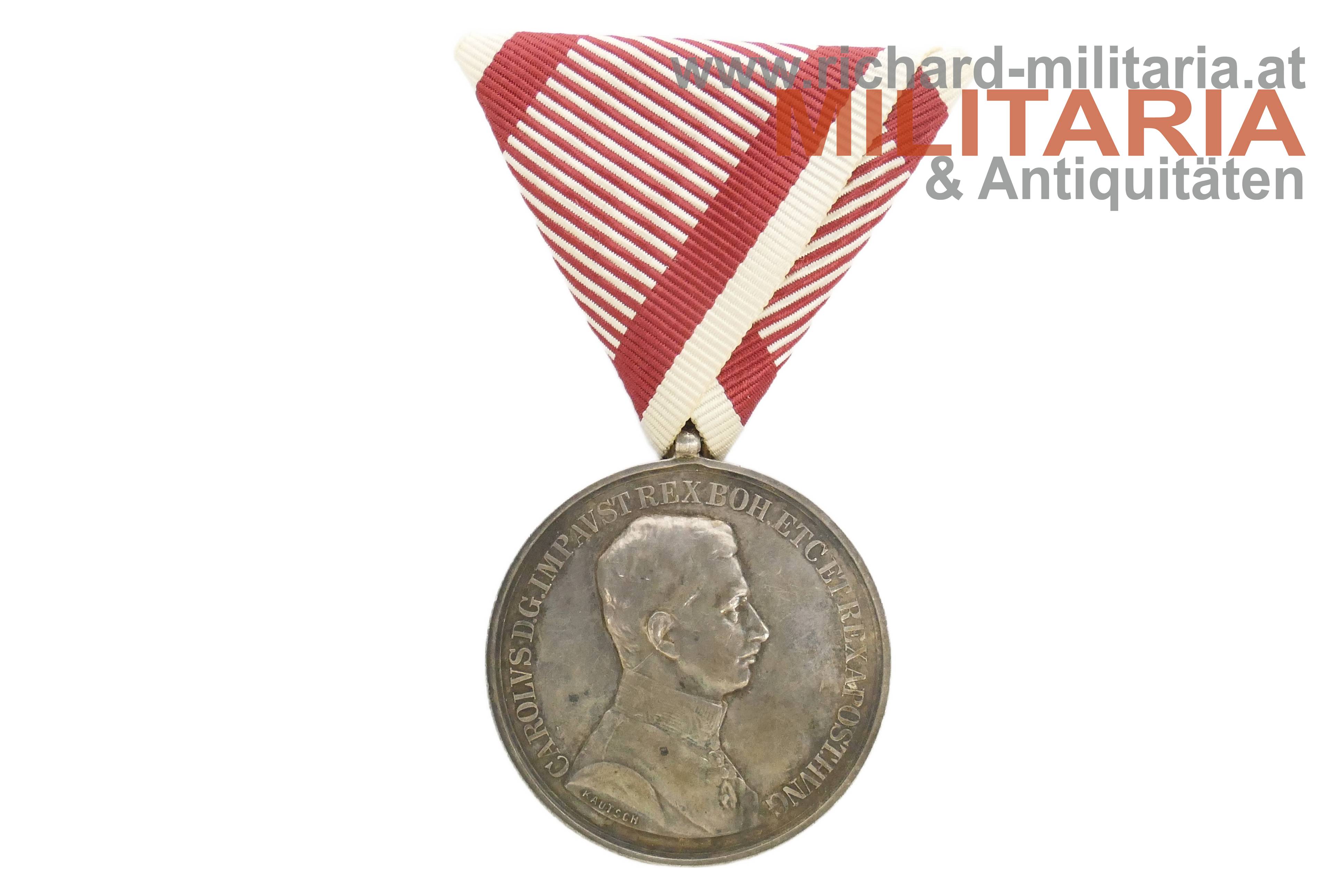 k.u.k. Silberne Tapferkeitsmedaille 1. Klasse Kaiser Karl