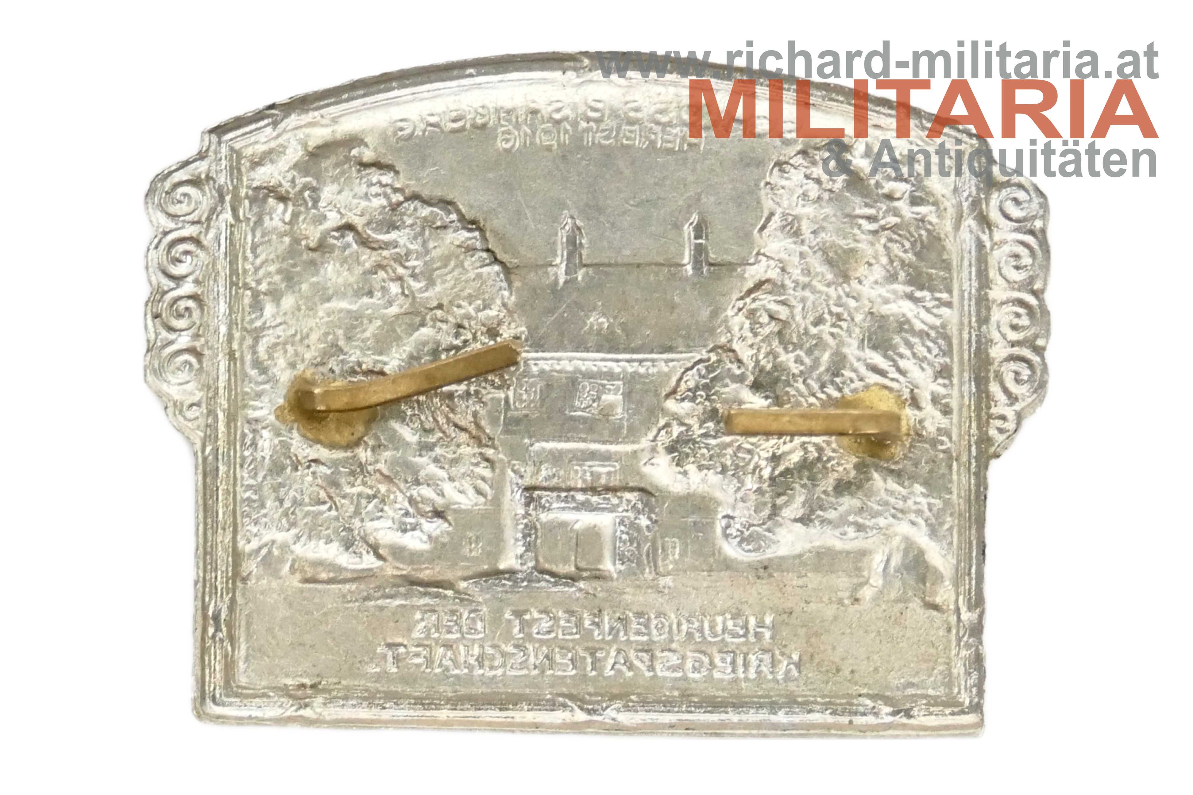 k.u.k. Kappenabzeichen Schloss Bisamberg 1916 - Heurigenfest der Kriegspatenschaft 