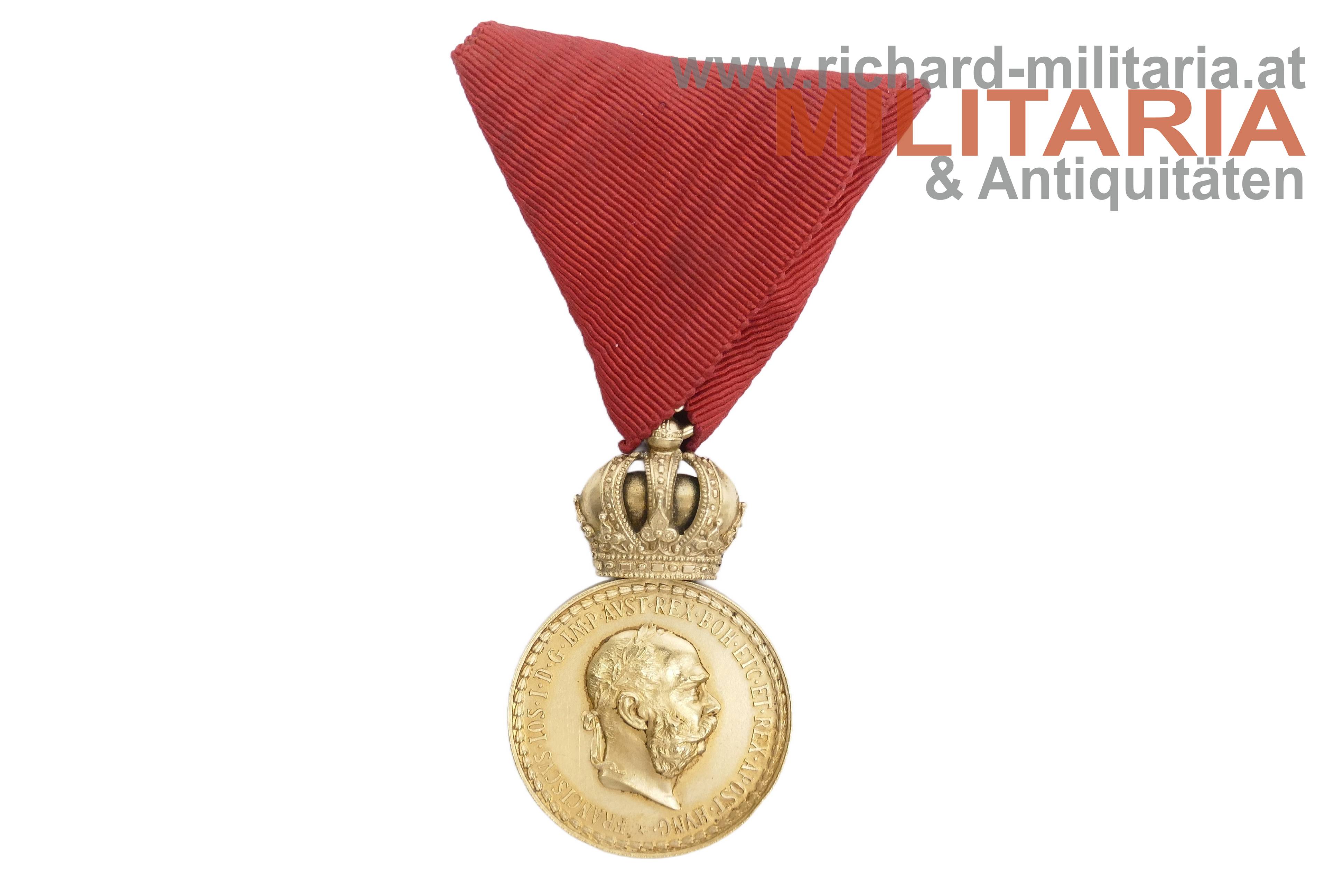 k.u.k. Bronzenen Militärverdienstmedaille mit Etui - Moritz Tiller