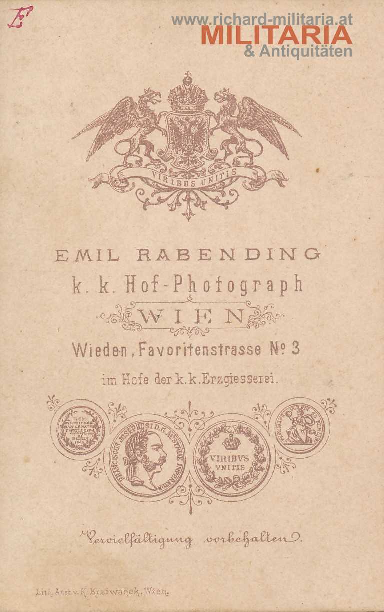 k.u.k. Hartkartonfoto - Kaiser Franz Joseph