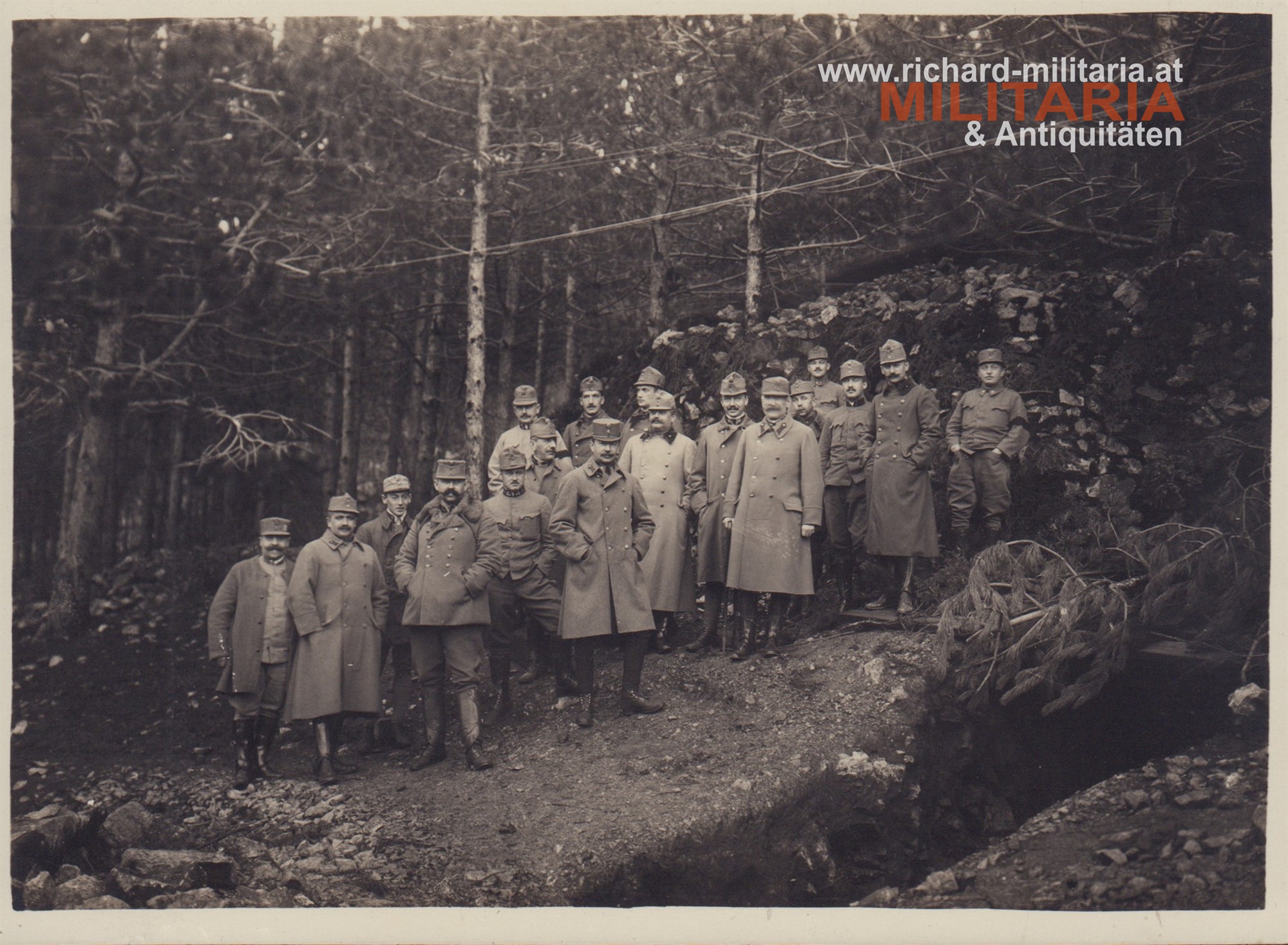 k.u.k. Foto - Regimentsstab im Felde / Südfront