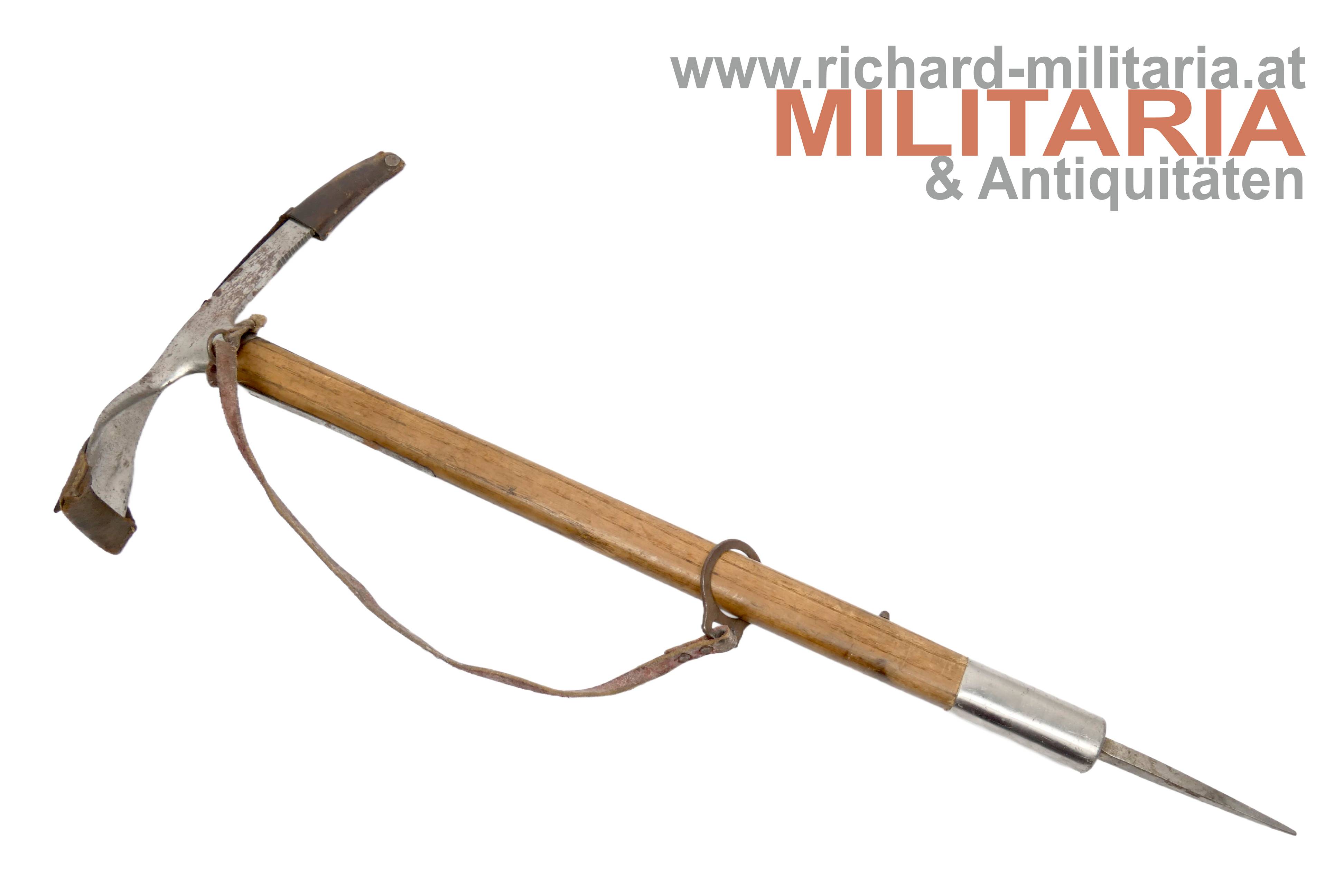 Ziviler Eispickel mit Trageriemen - 1. Drittel 20. Jahrhundert