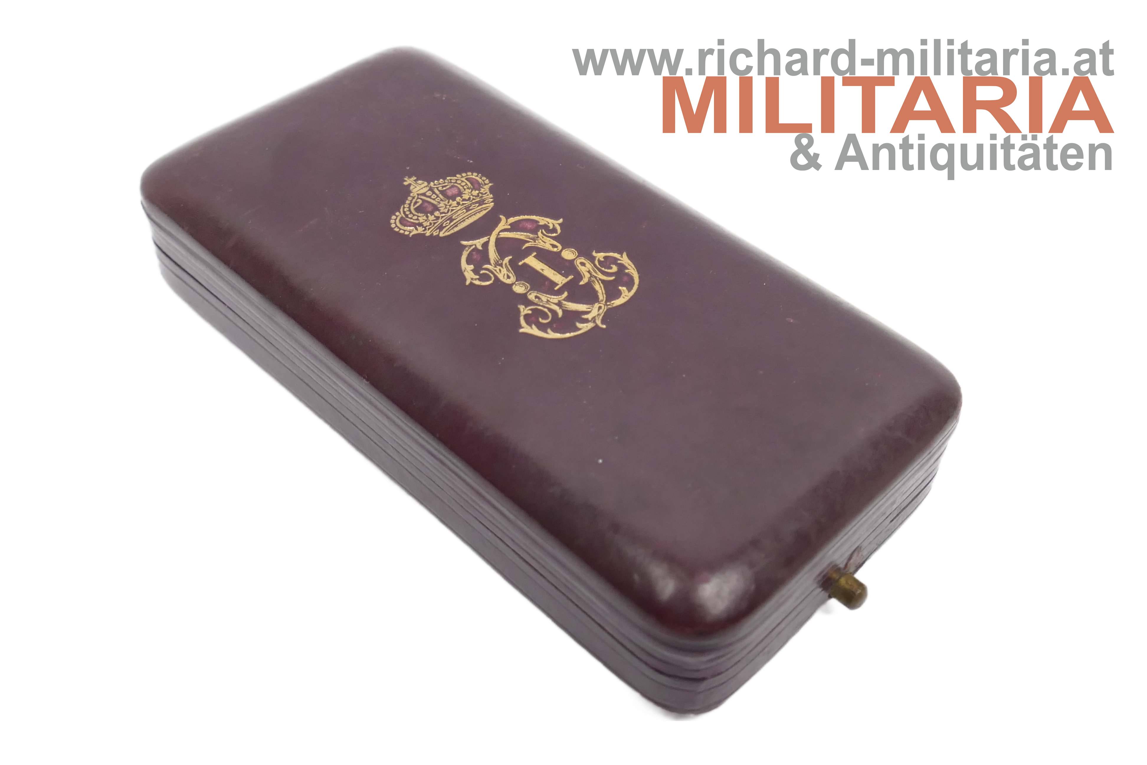 Rumänien - Etui zum Orden Stern von Rumänien Offizierskreuz