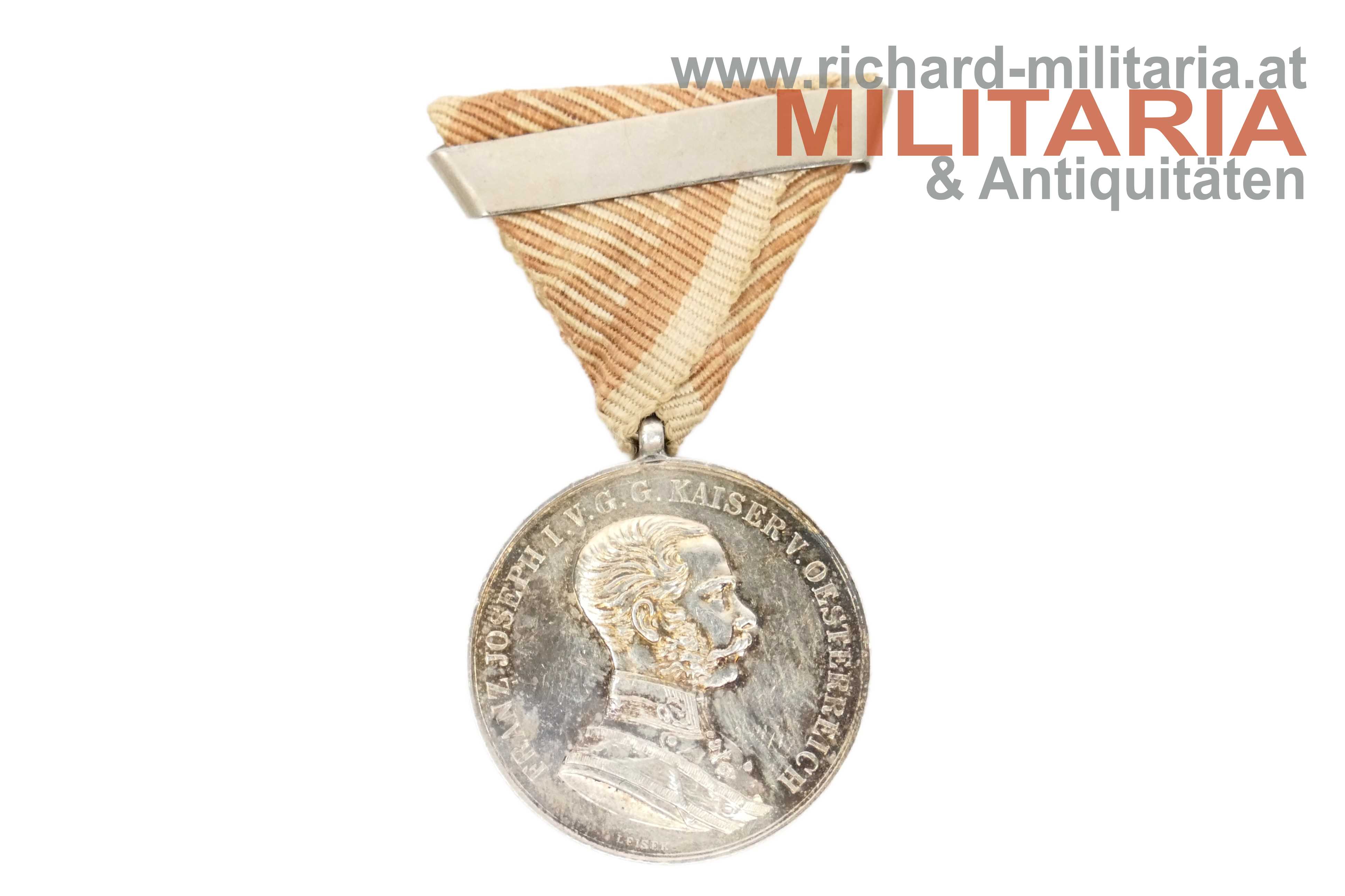 k.u.k. Silberne Tapferkeitsmedaille 1. Klasse FJ1 - WH-Spange ZIMBLER