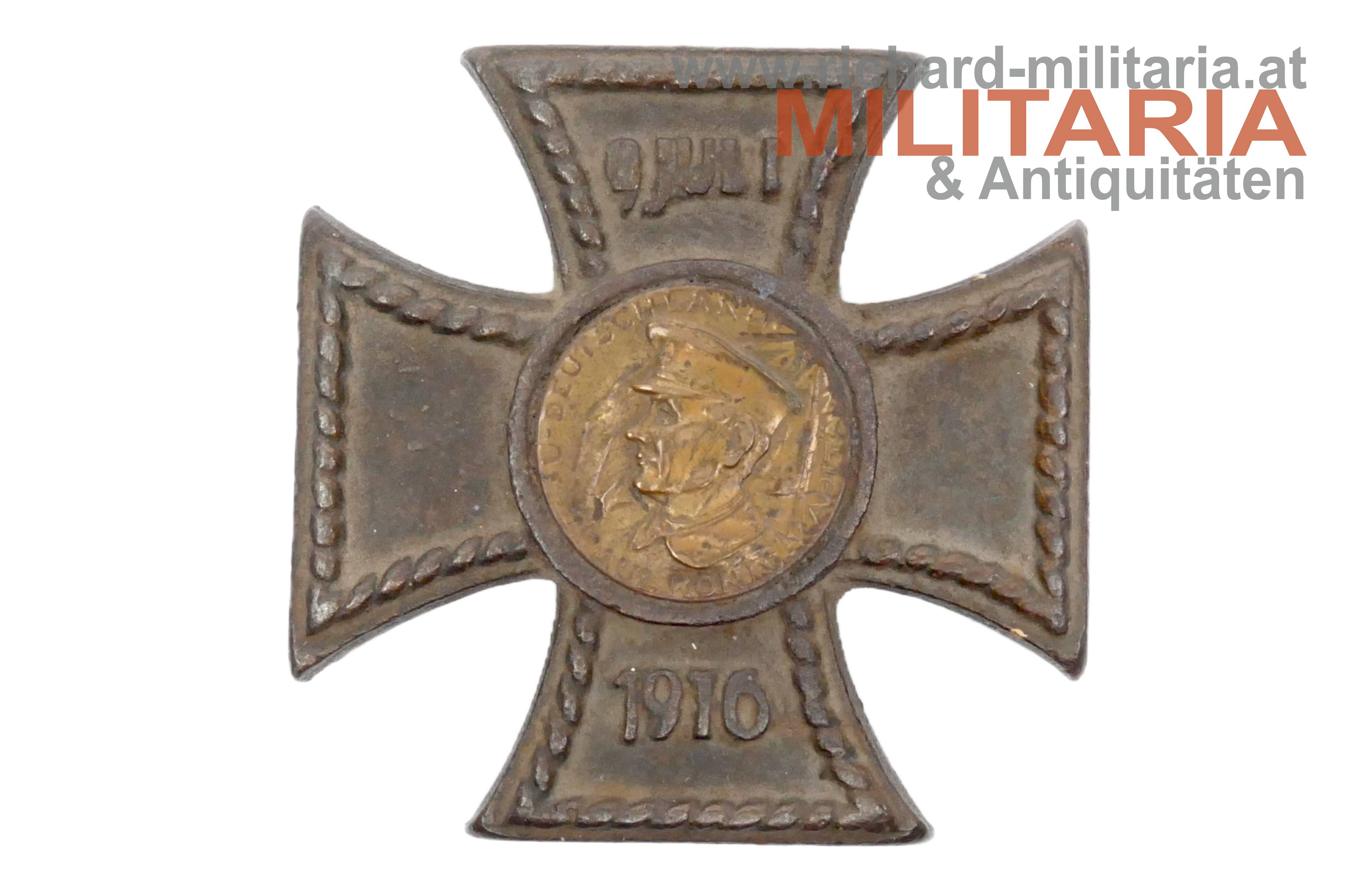 Deuts. Kaiserreich - Erinnerungskreuz - Ankunft d. 1. Handels-U-Bootes in Baltimore