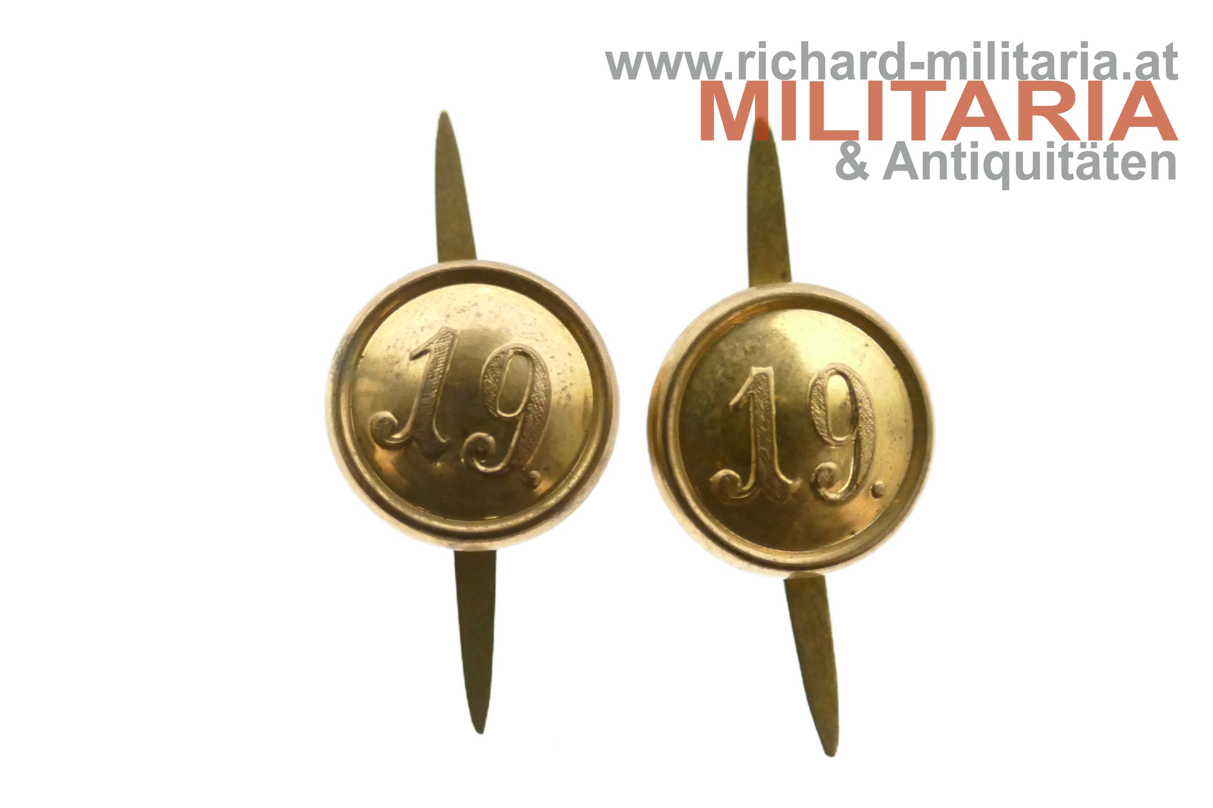 k.u.k. Kappenknöpfe "19." GOLD
