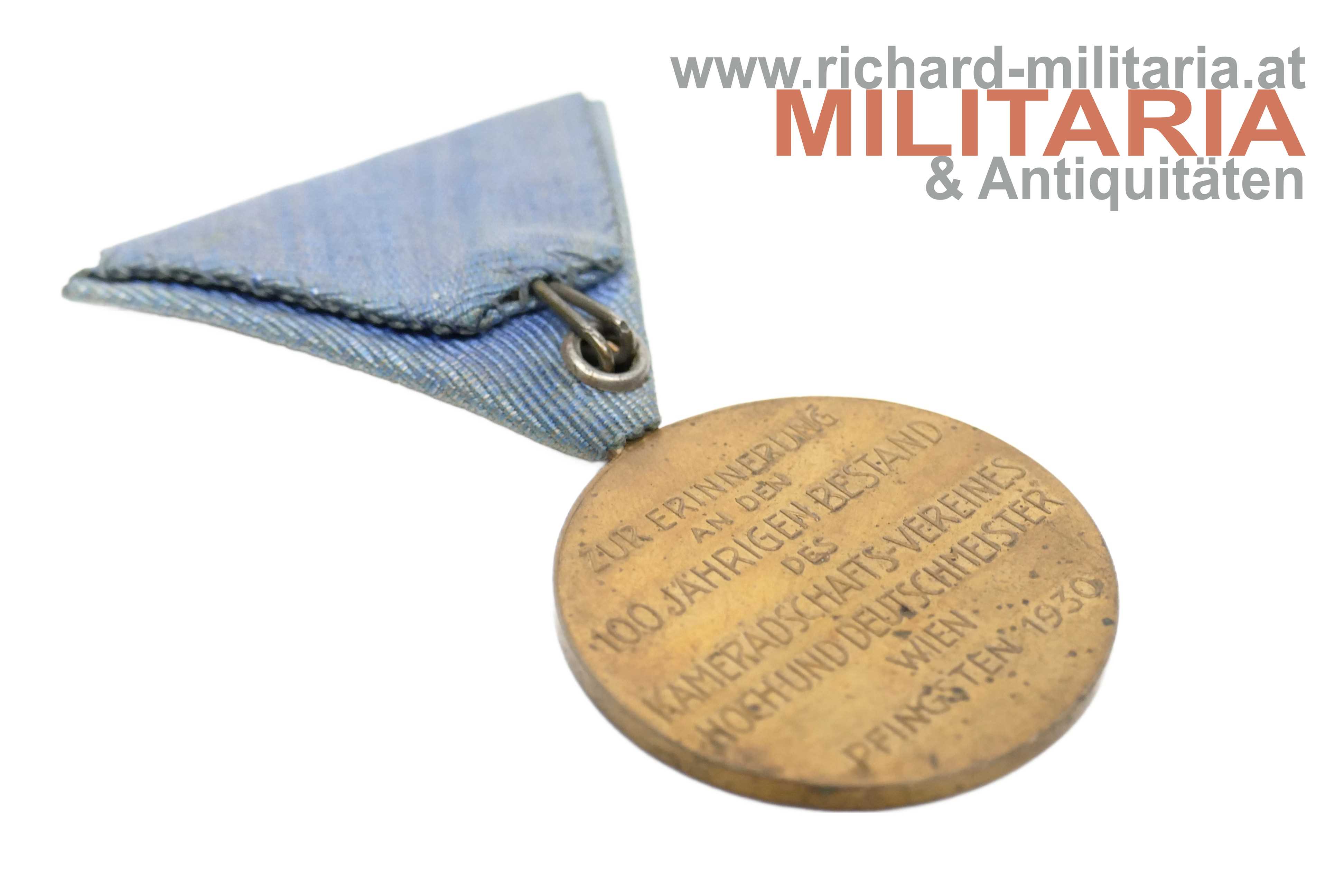 IR 4 "Hoch und Deutschmeister" - Erinnerungsmedaille 100 jähr. Bestand Kameradschafts-Verein