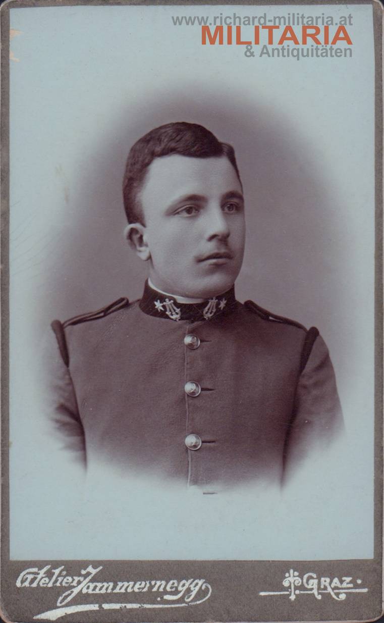 k.k. Hartkartonfoto - Militärmusiker Landwehr-Infanterie Regiment Nr. 2