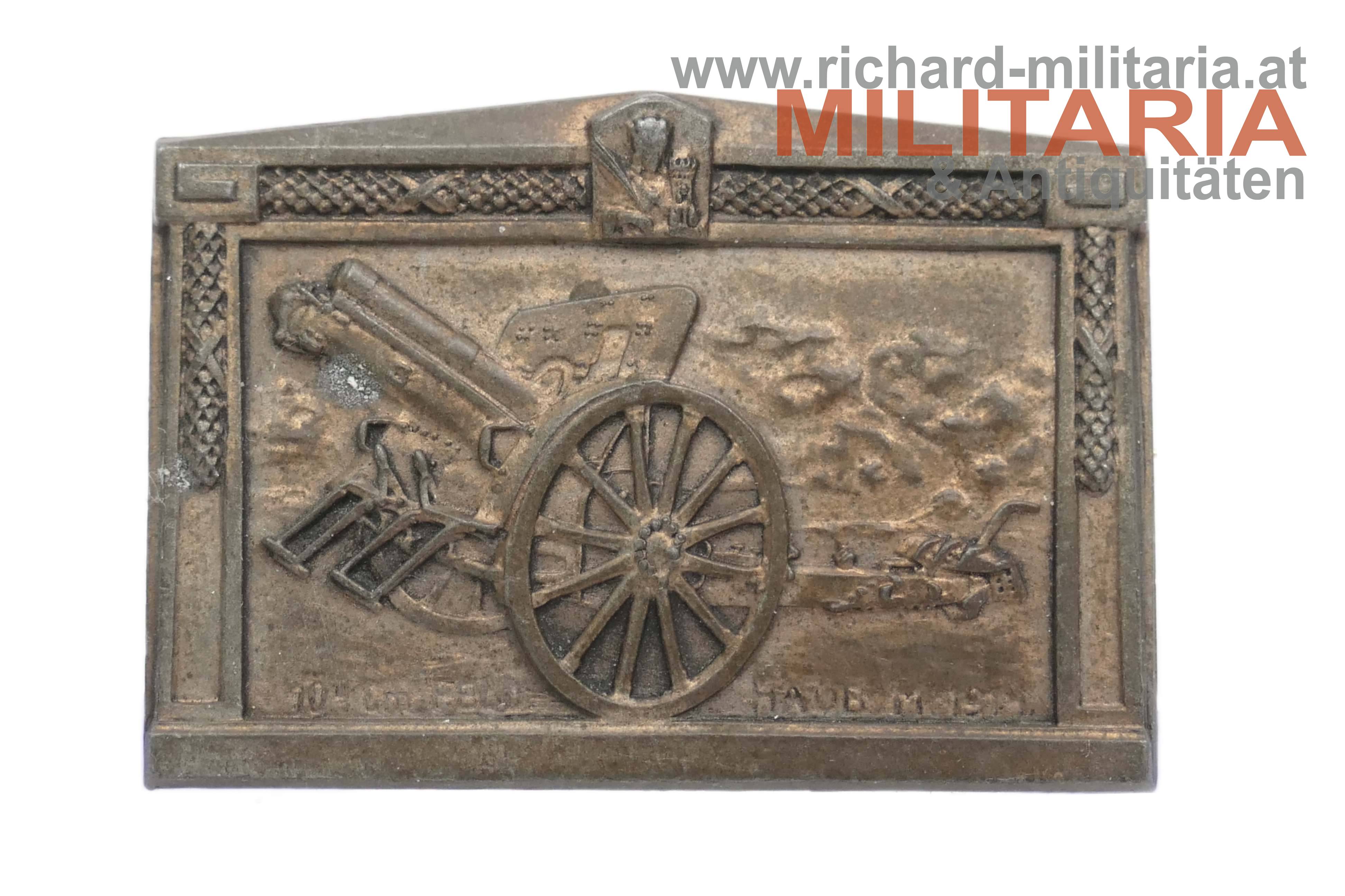 k.u.k. Kappenabzeichen - 10.4 cm Feldhaubitz M1914