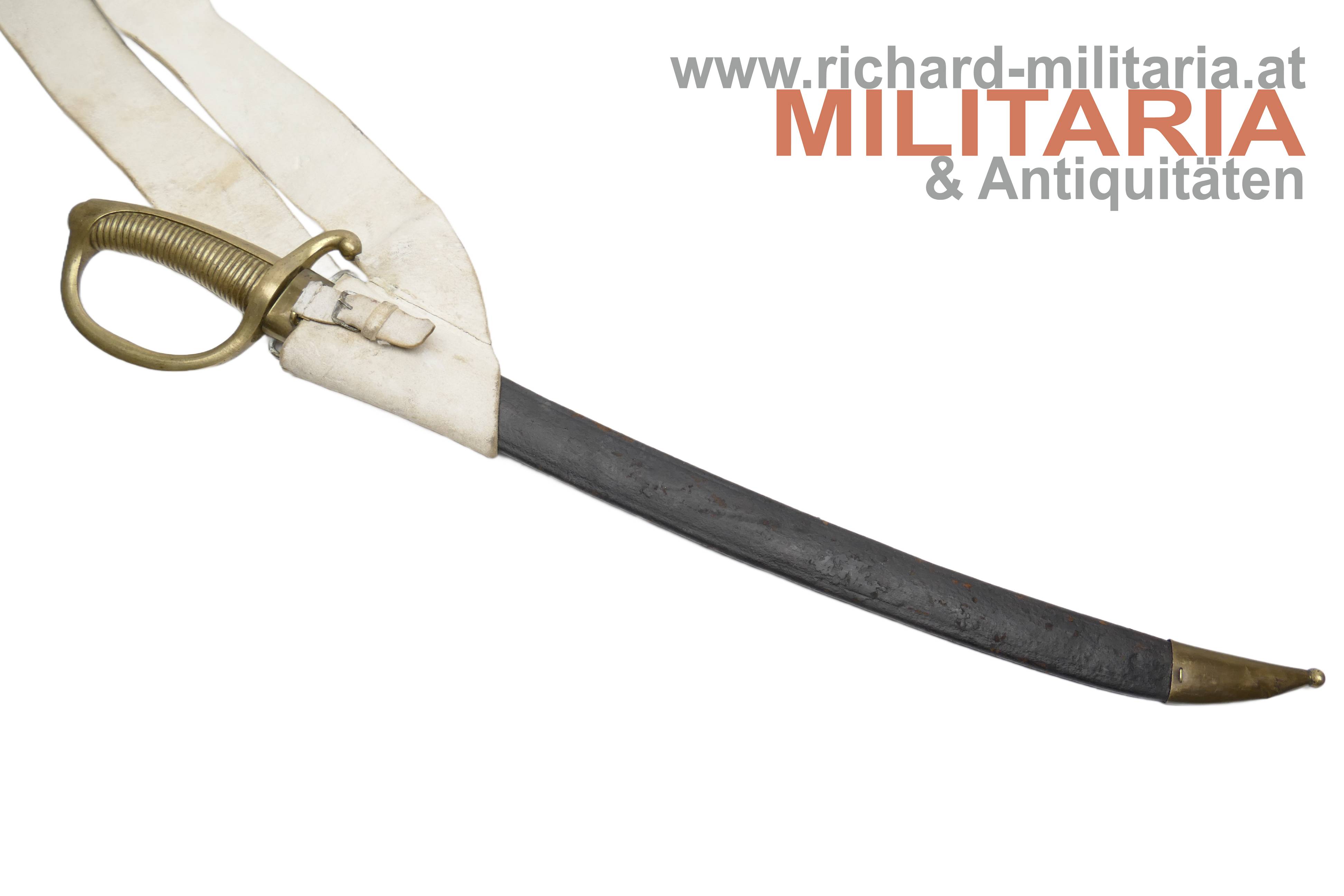 Säbel "sabre briquet" mit Überschwungriemen - Mitte 19. Jahrhundert