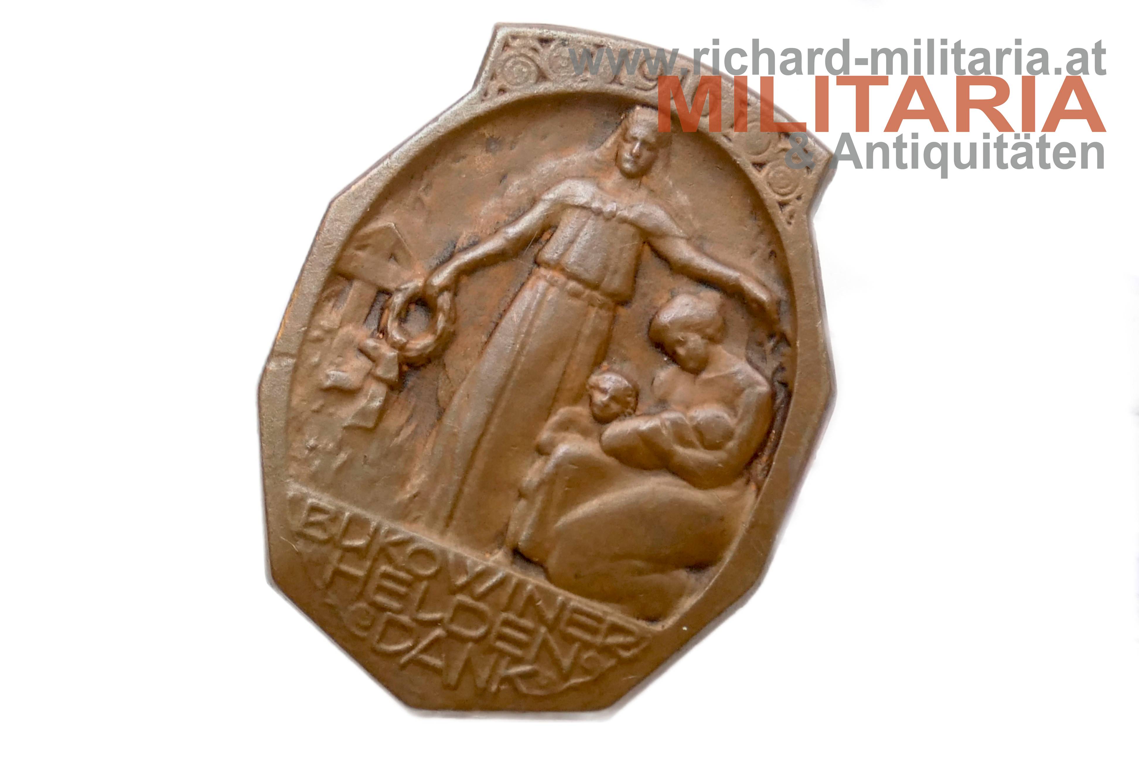 k.u.k. Kappenabzeichen - Bukowiner Helden Dank 1916