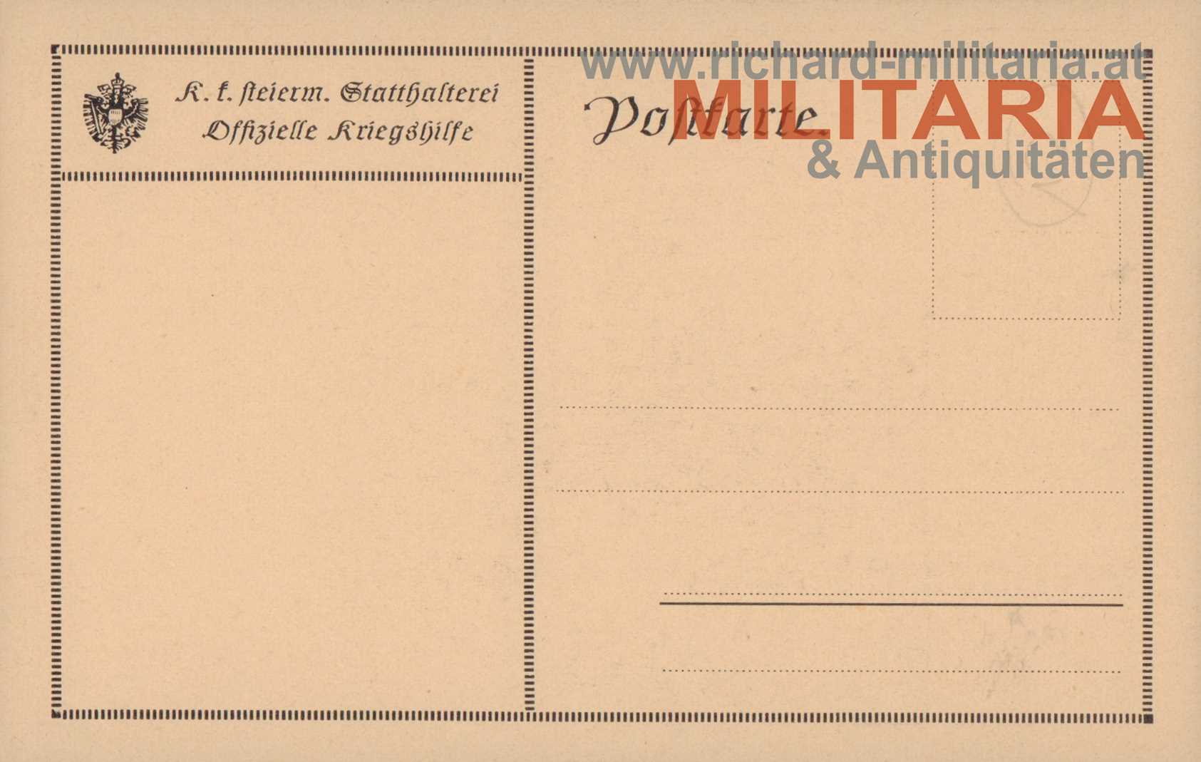 k.u.k. PK Konvolut - Kriegspostkarten von Leutnant Fritz Silberbauer 1916 - 7 PK