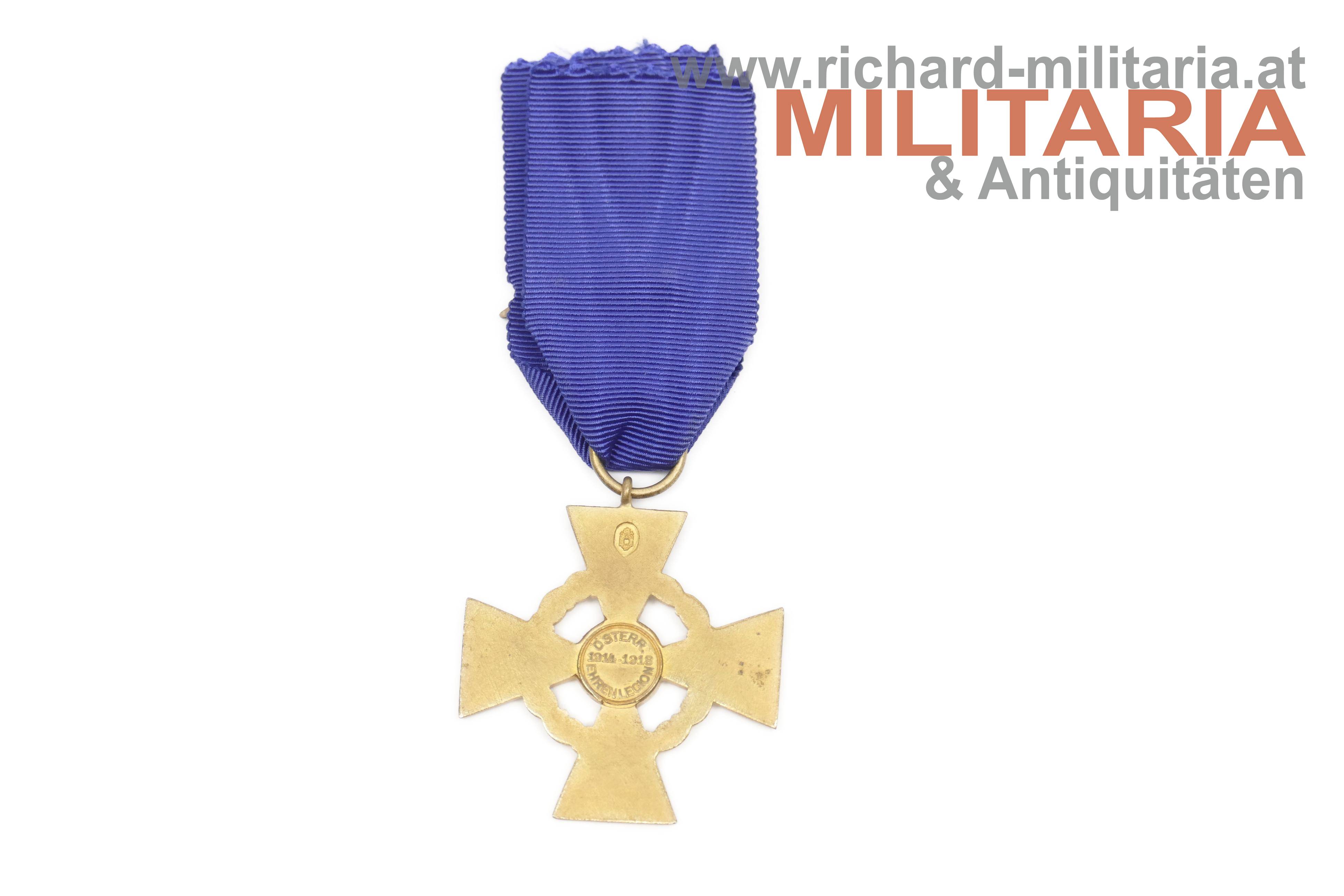 Österreich - Ehrenzeichen der Ehrenlegion 1914-1918 mit Schwertern