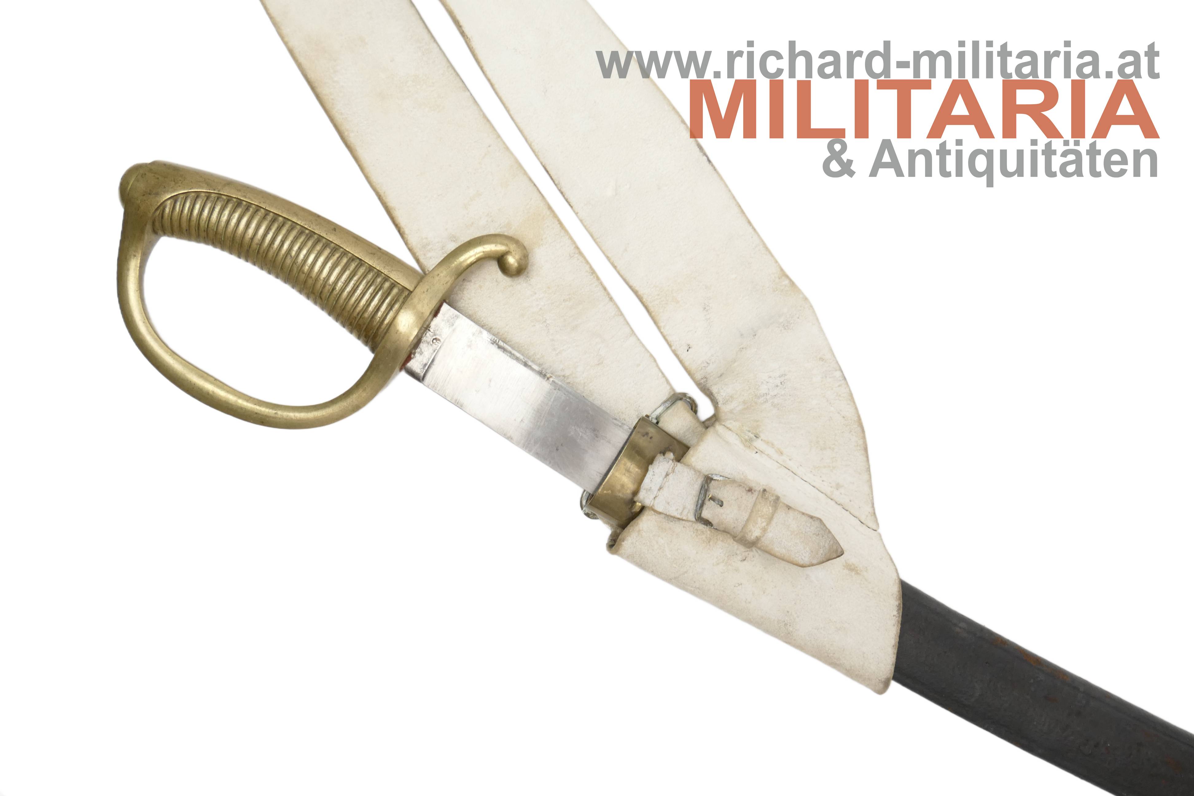 Säbel "sabre briquet" mit Überschwungriemen - Mitte 19. Jahrhundert