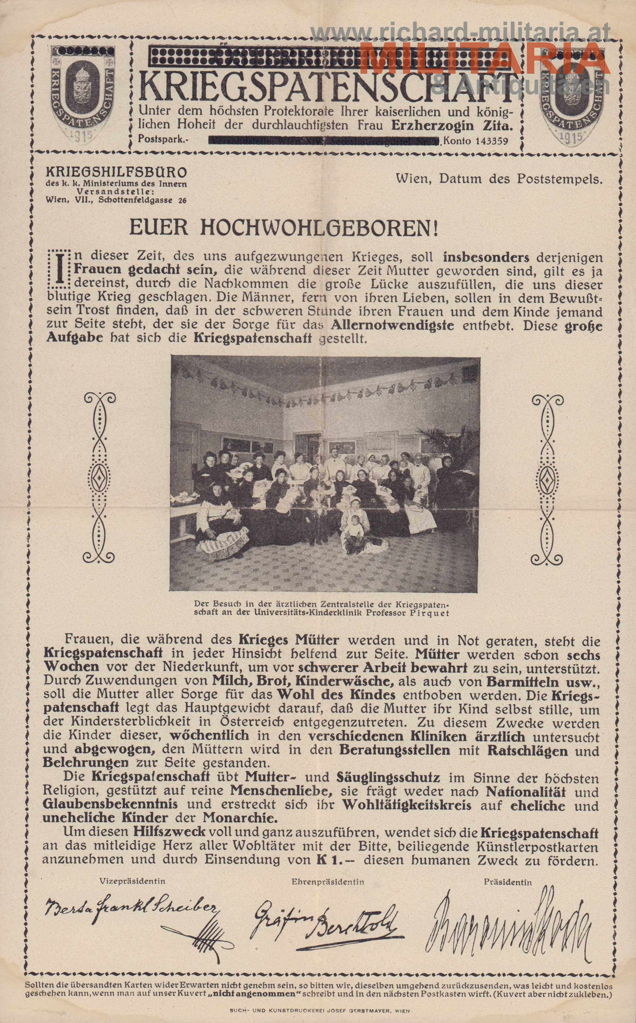 k.u.k. "Kriegspartnerschaft" - Flugzettel
