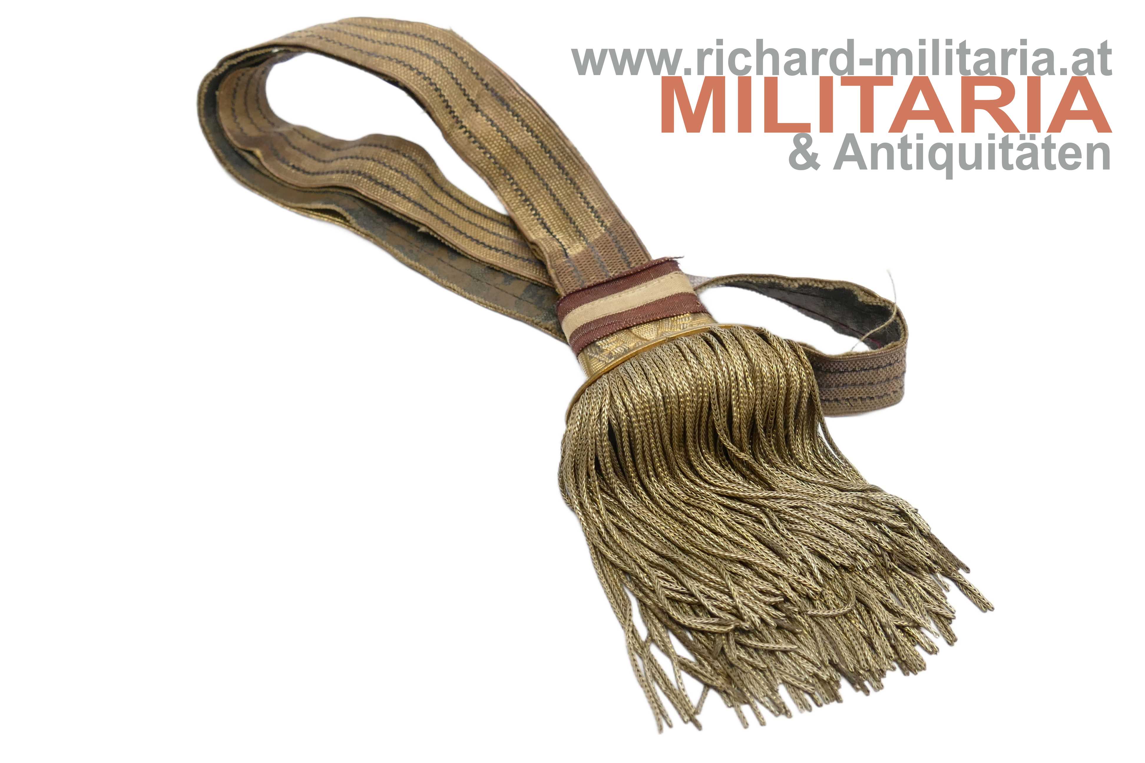 k.u.k. Portepee für Militär-Beamte - "Ketterlportepee" - mit Weiterverwendung ab 1919