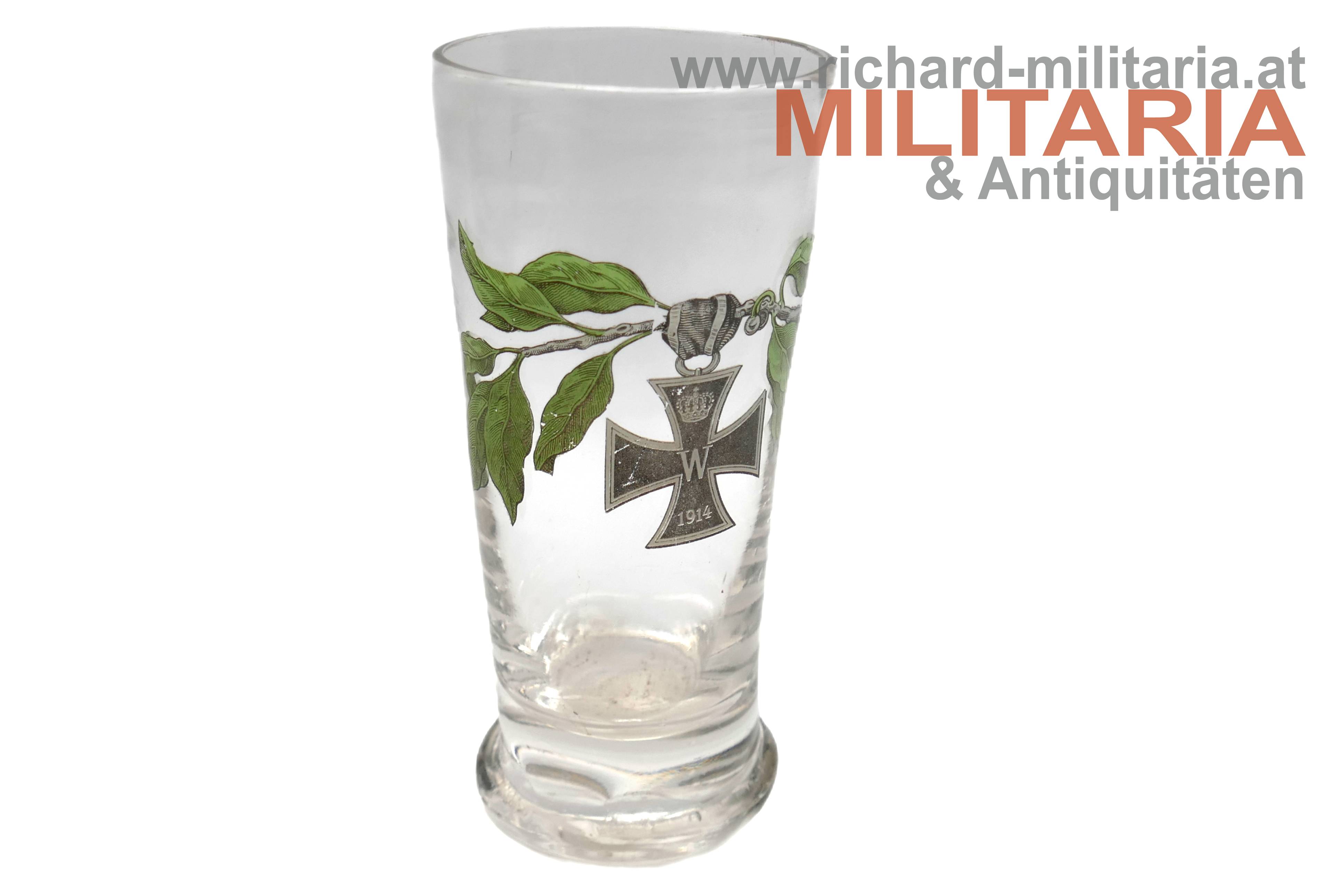 patriotisches Glas - Eisernes Kreuz 1914