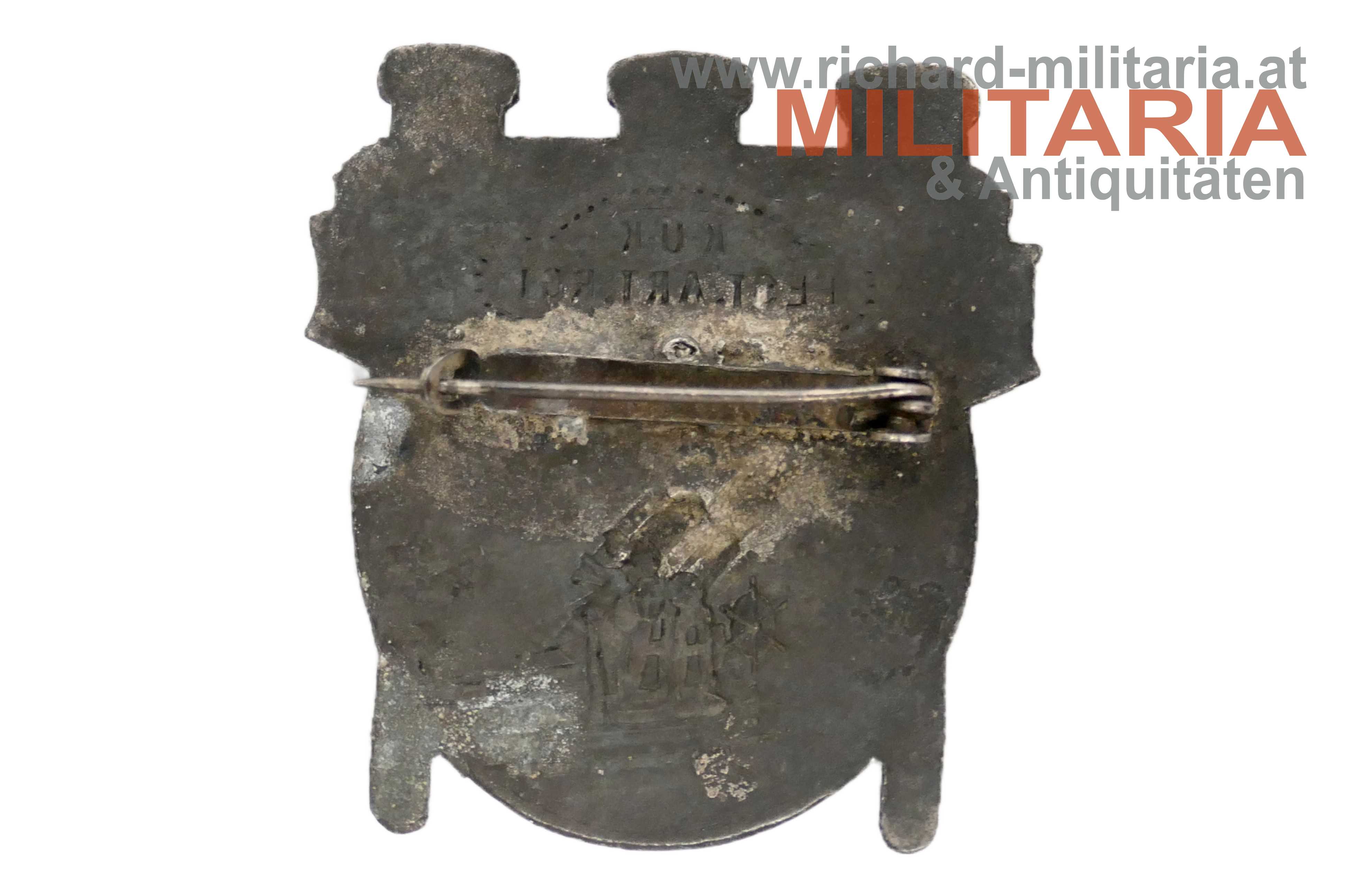 k.u.k. Kappenabzeichen - Fest. Art. Rgt. Nr. 6