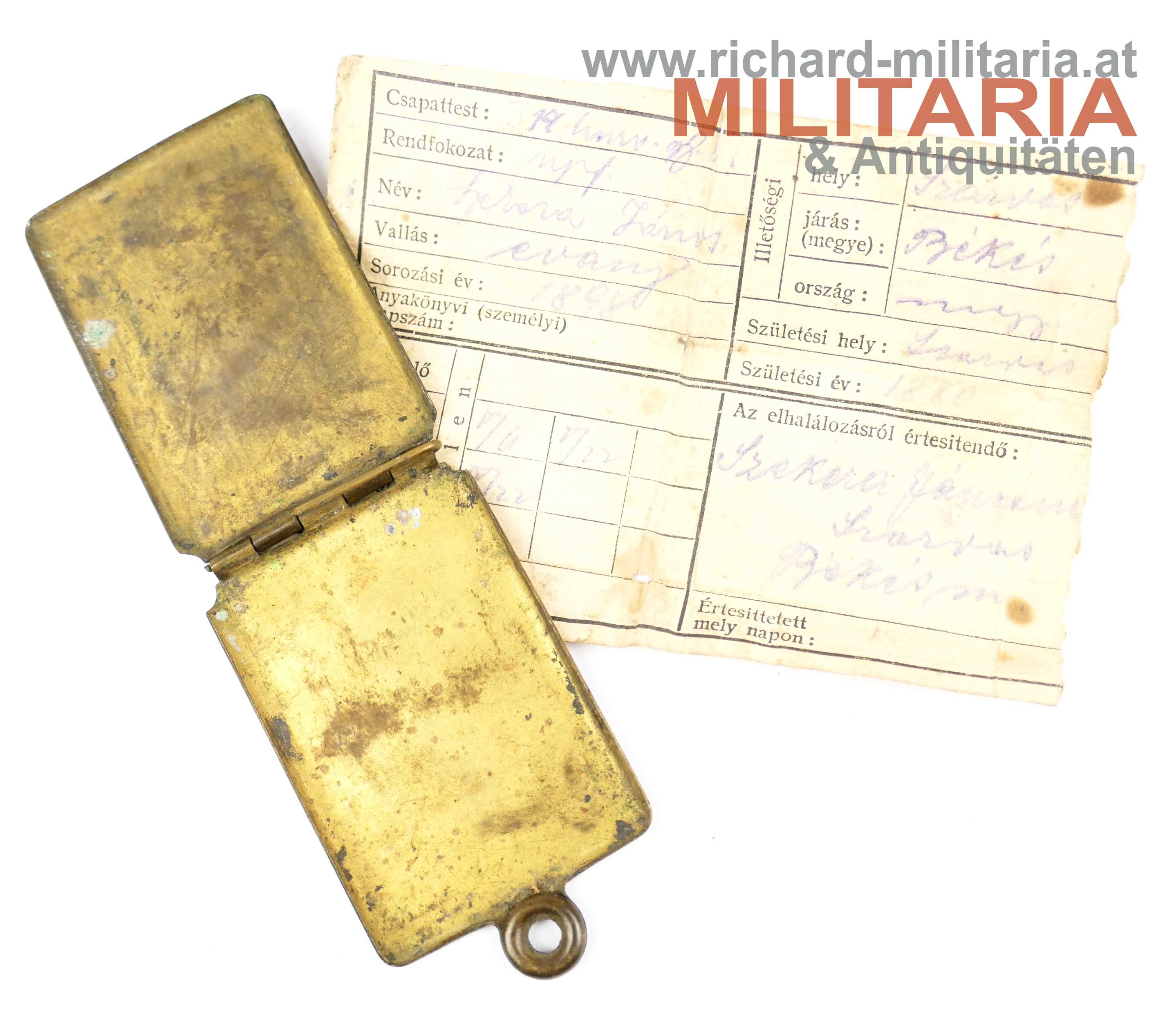 Legitimationskapsel 319. Honvéd IR 