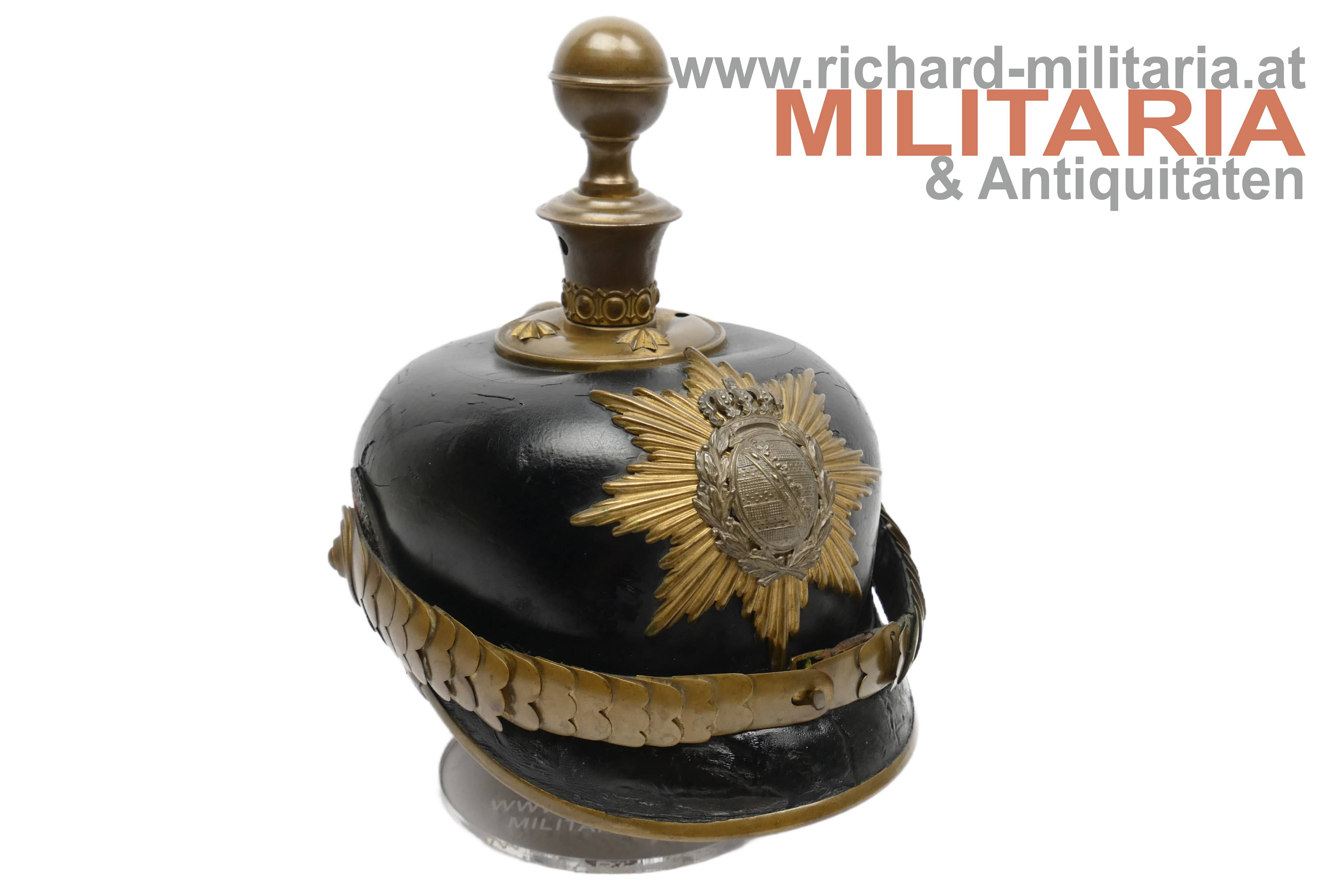 Sachsen - Pickelhaube für Offiziere der Artillerie