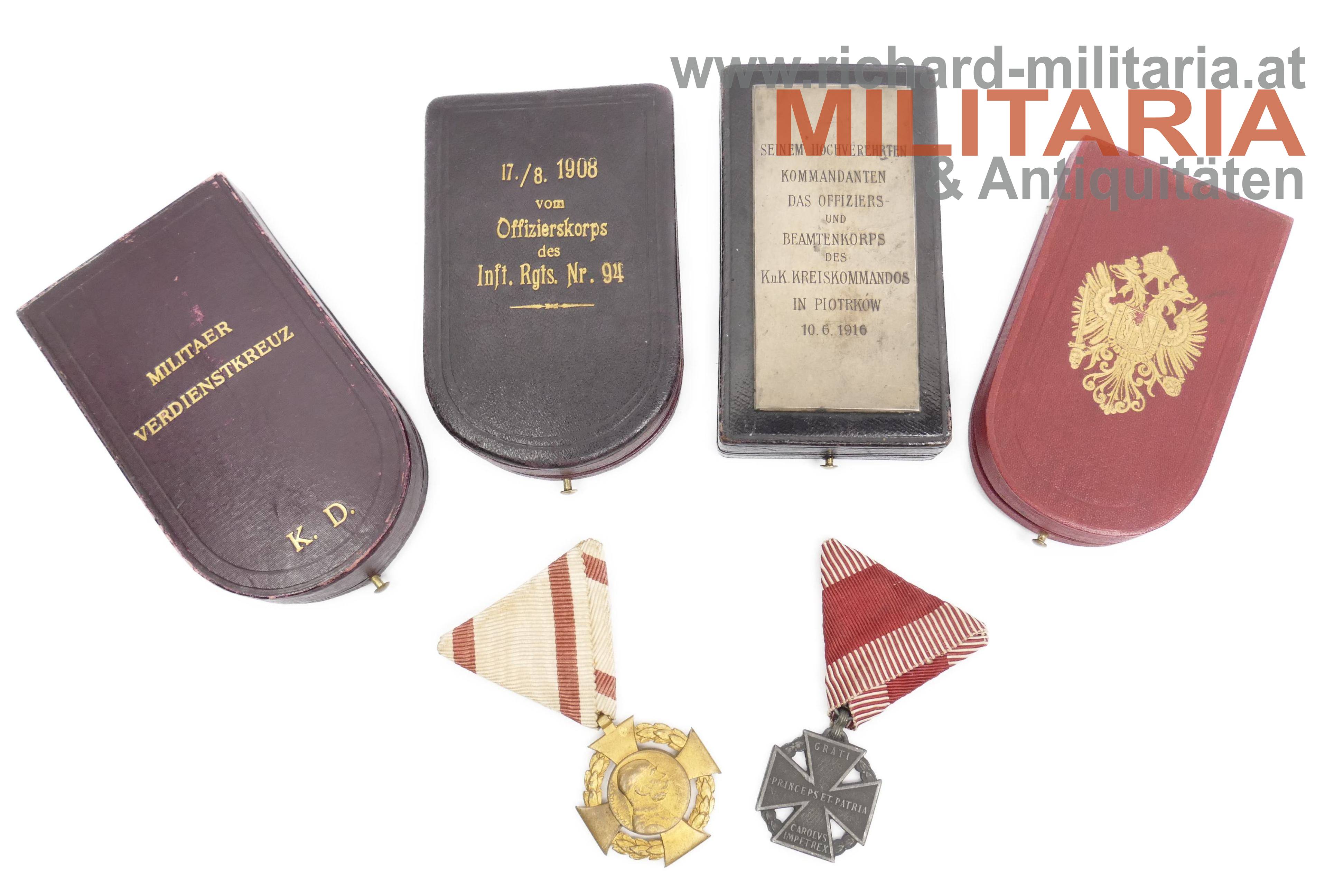 Auszeichnungsnachlass - Oberst Schneider - Kreiskommandant Piotrkow - IR 94