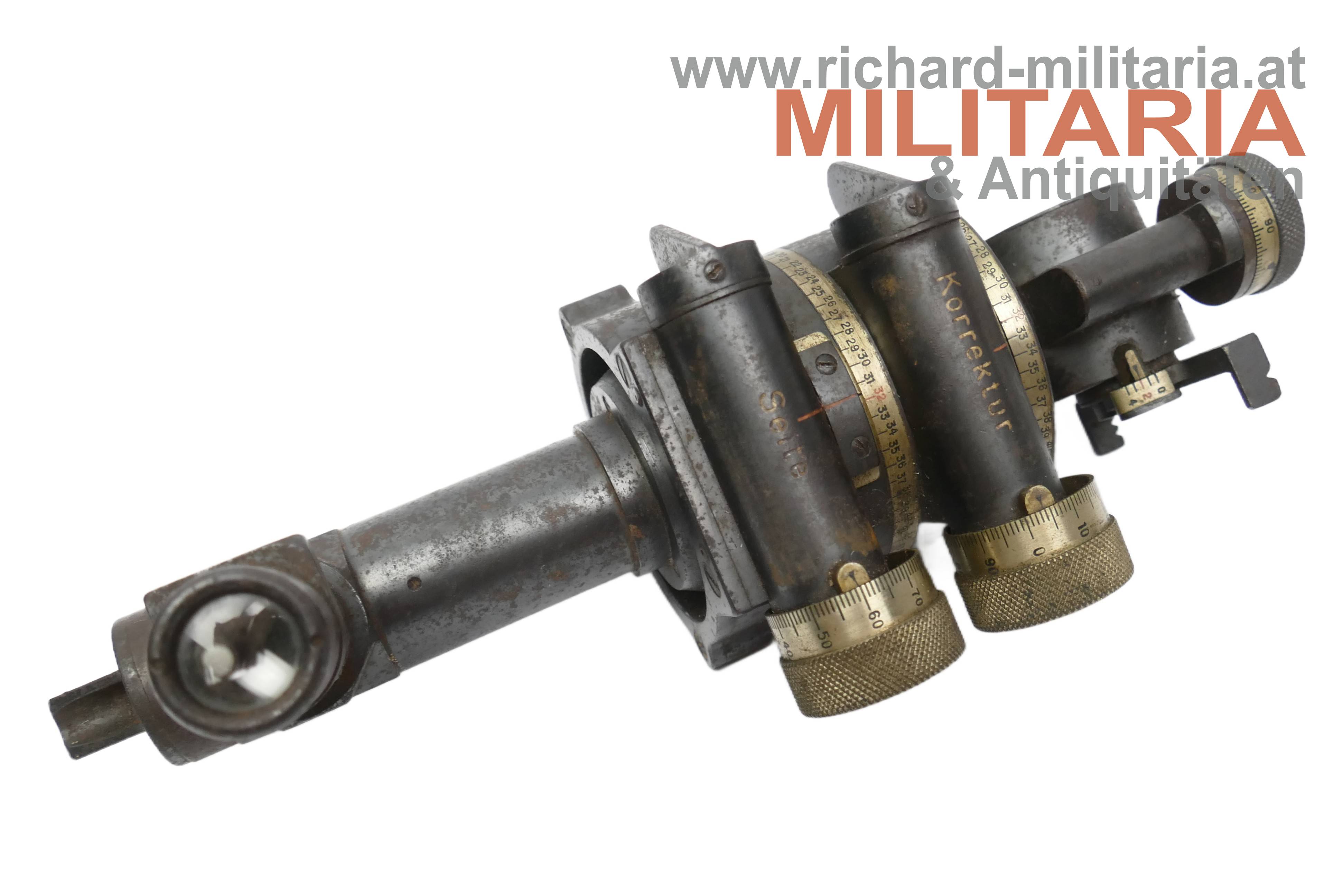 k.u.k. Artillerie-Geschützfernrohr - C.P. Goerz mit Aufbewahrungskiste