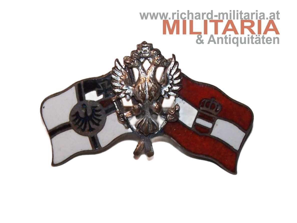 k.u.k. patriotisches Abzeichen - öster. & deut. Kriegsmarine - Doppeladler