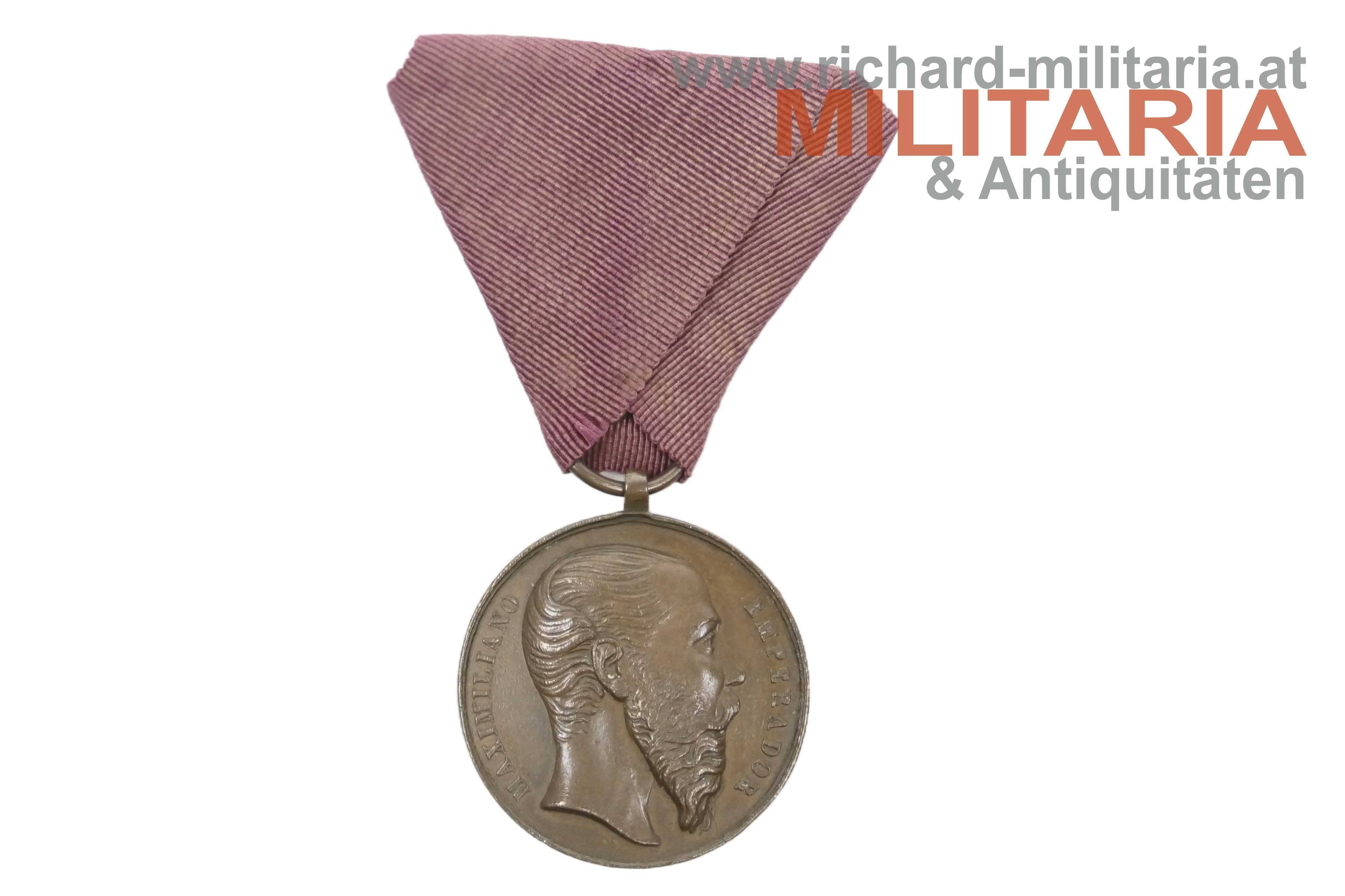 Mexiko - Bronzene Militärverdienstmedaille - Kaiser Maximilian I. von Mexiko