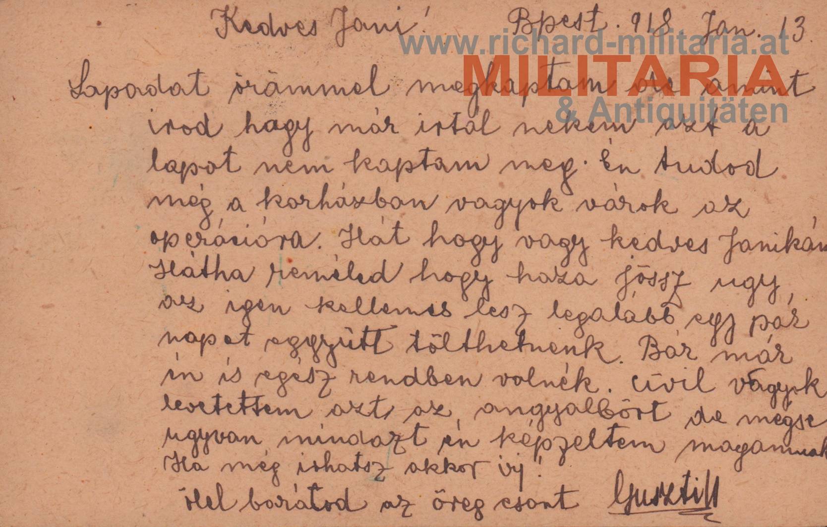 k.u.k. Feldpostkarte - Sturm Baon Nr . 15