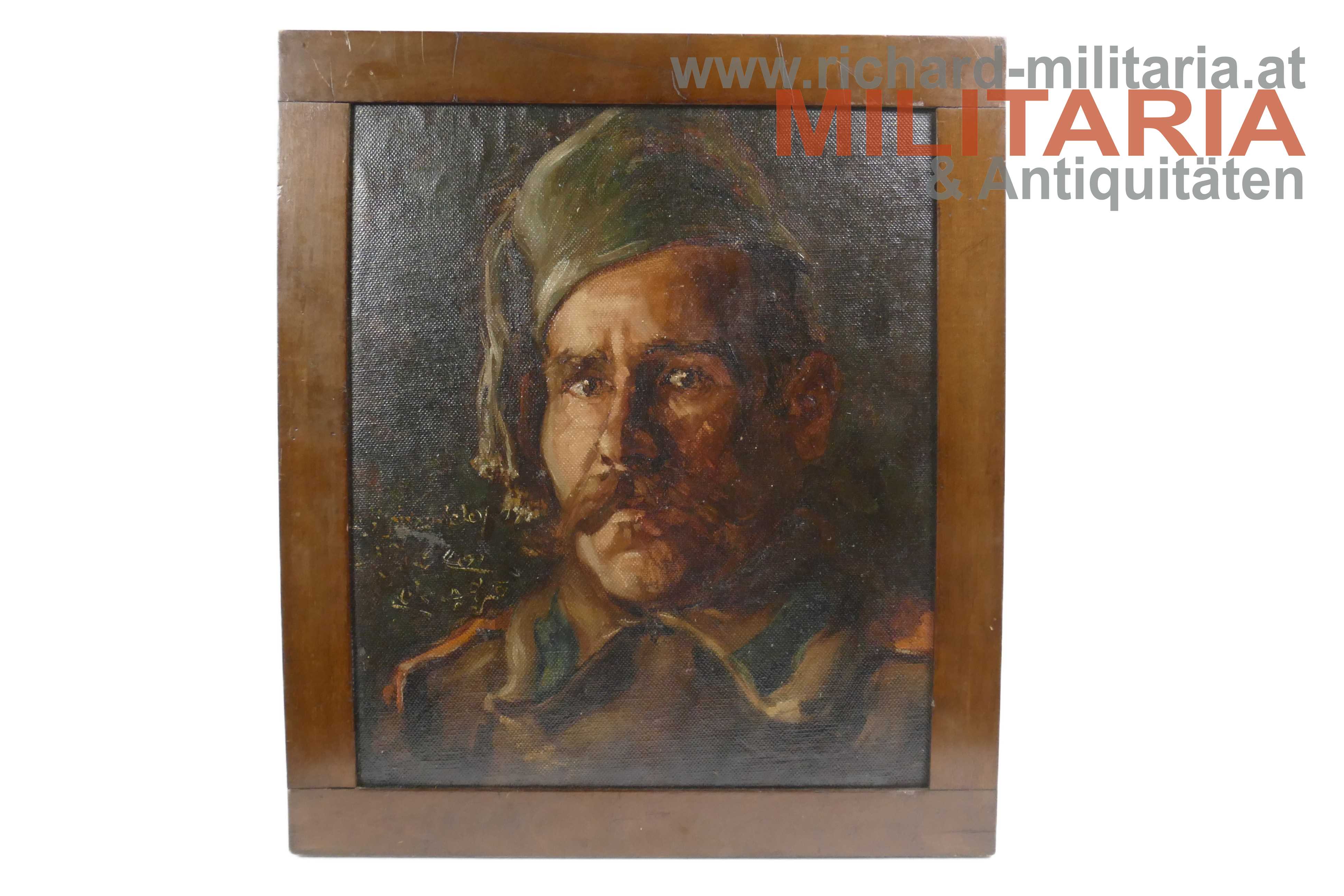 k.u.k. Portrait - Bosniak - Öl auf Pressspan