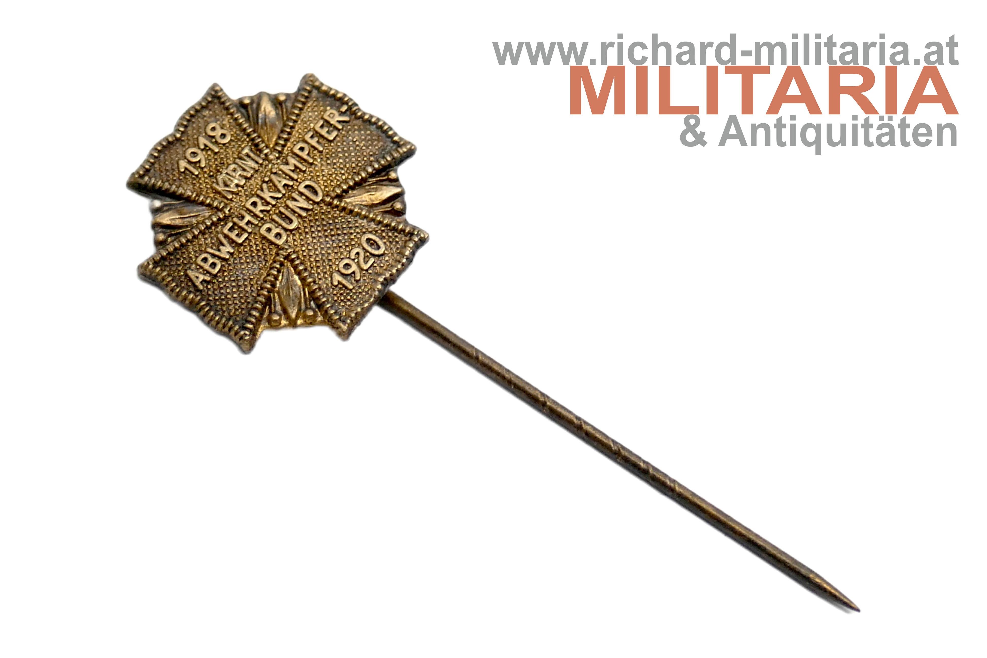 Anstecknadel - Kärntner Abwehrkämpferbund 1918-1920