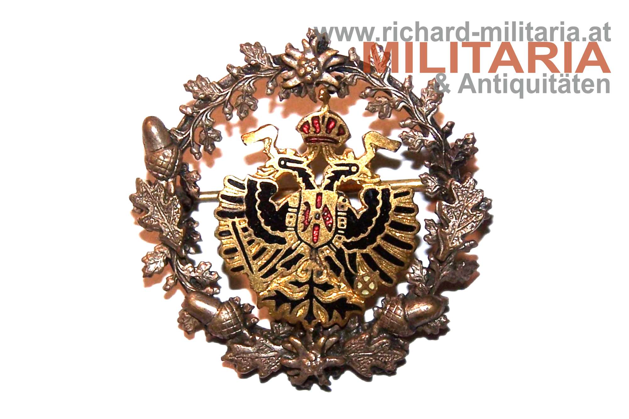 k.u.k. patriotisches Abzeichen - Doppeladler mit Edelweiss