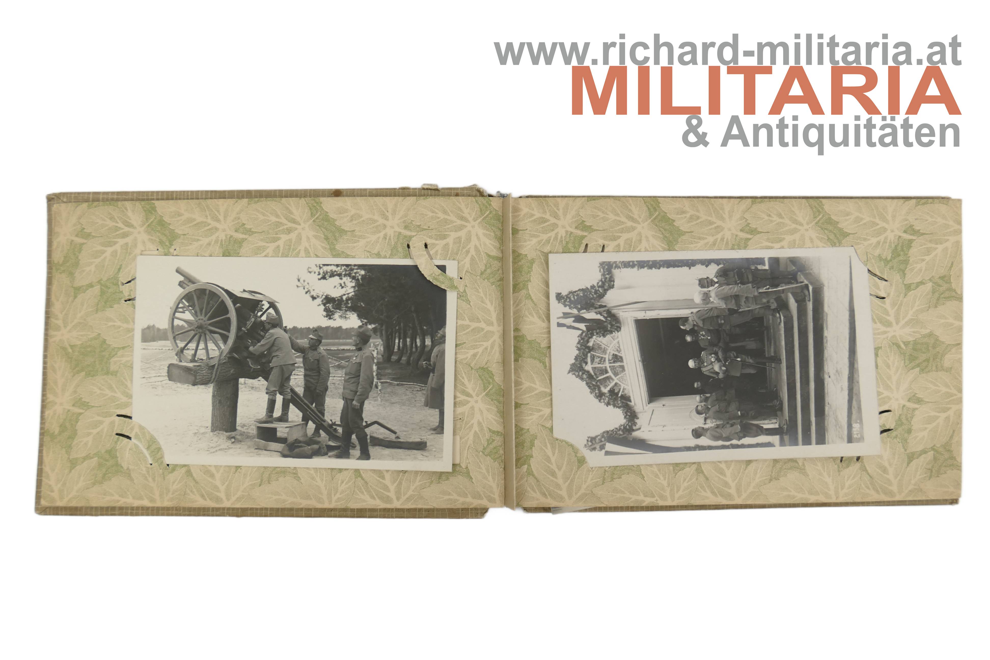 1. Weltkrieg - Fotoalbum m. 45 Privat- und Kauffotos